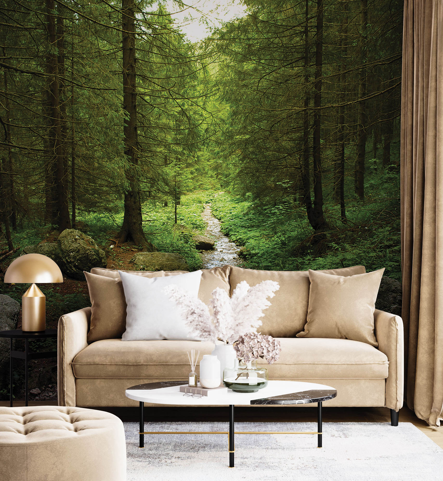 Voetpad door het bos - LW00269 Fotobehang