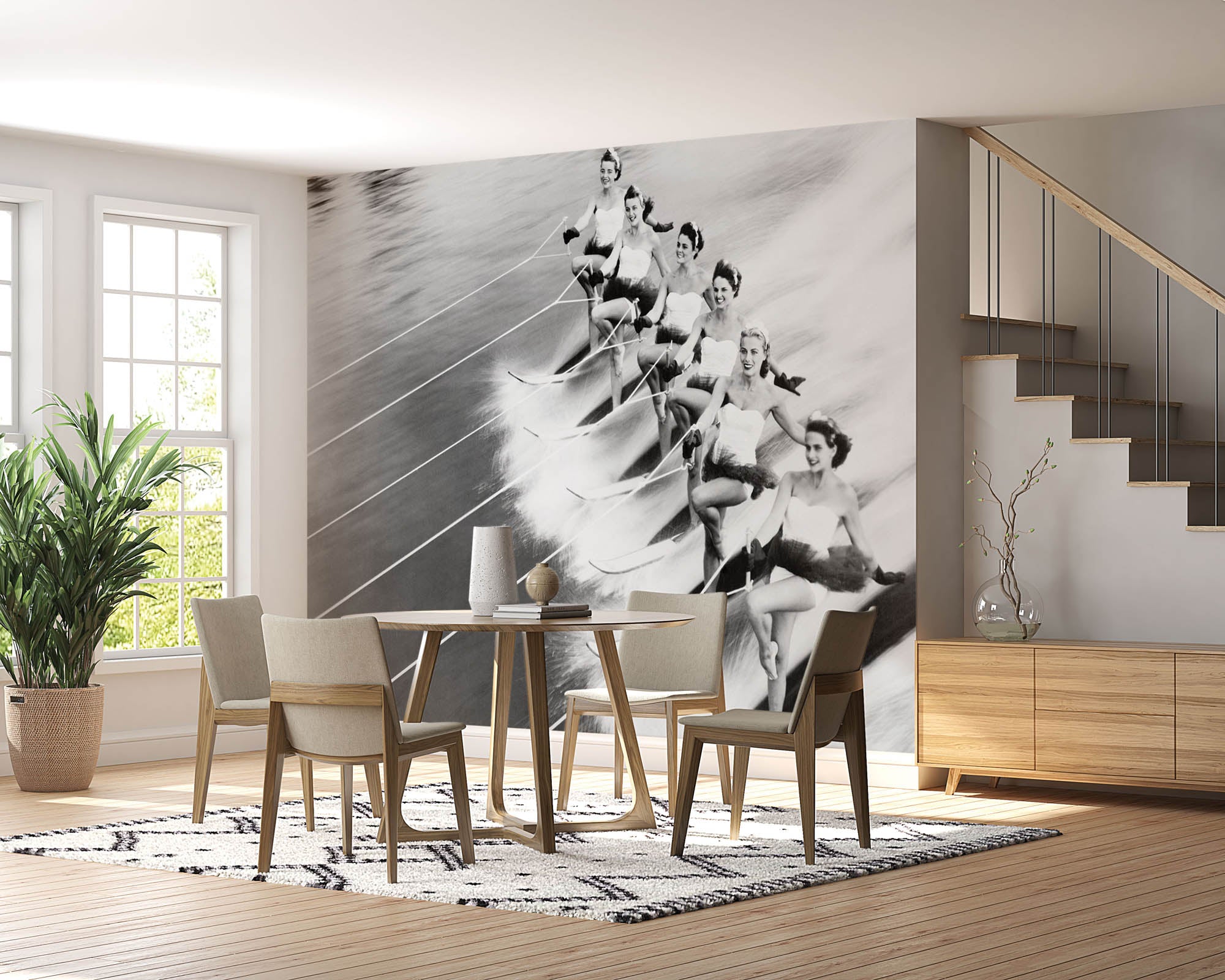 Waterskiënde vrouwen - LW00401 Fotobehang