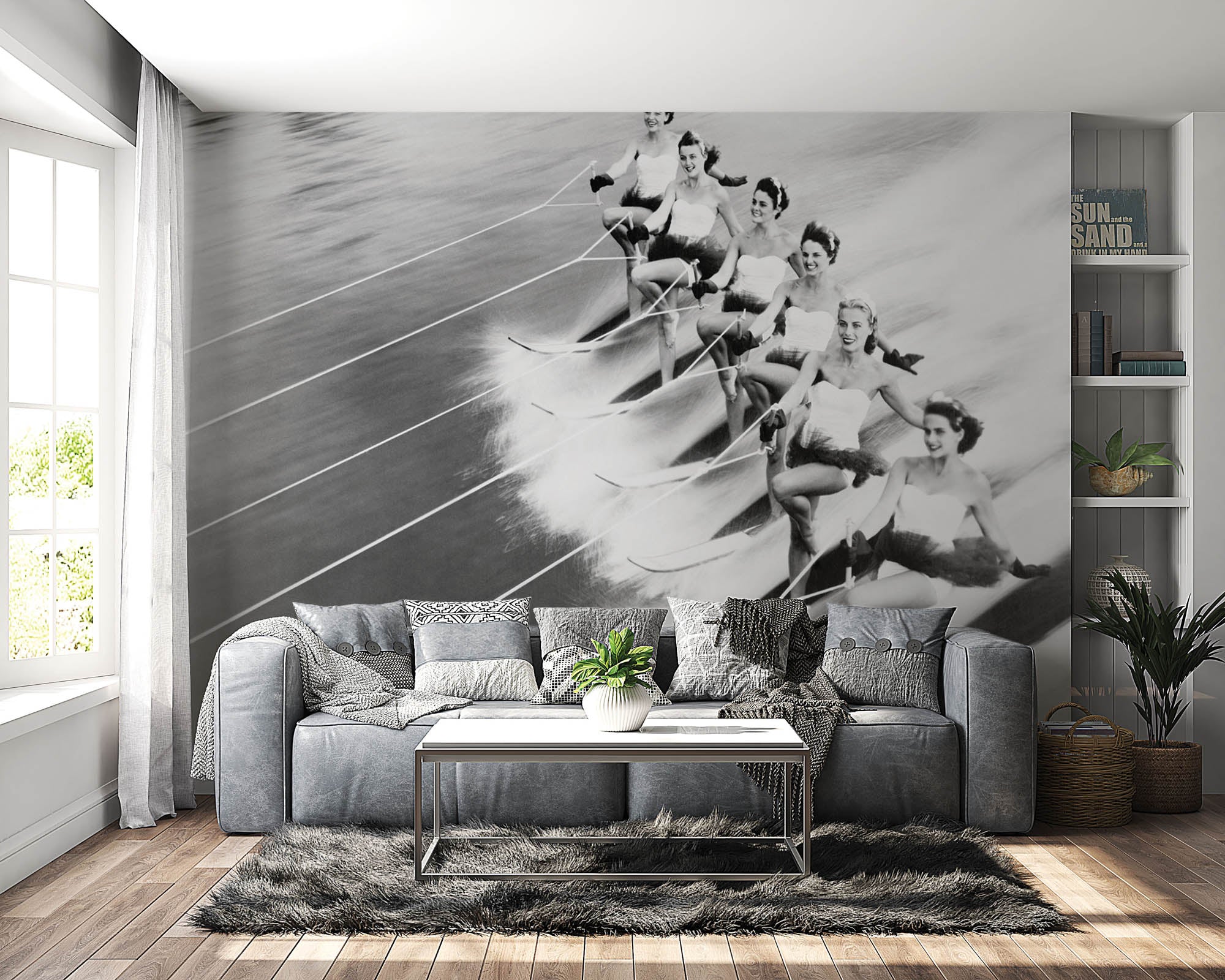 Waterskiënde vrouwen - LW00401 Fotobehang