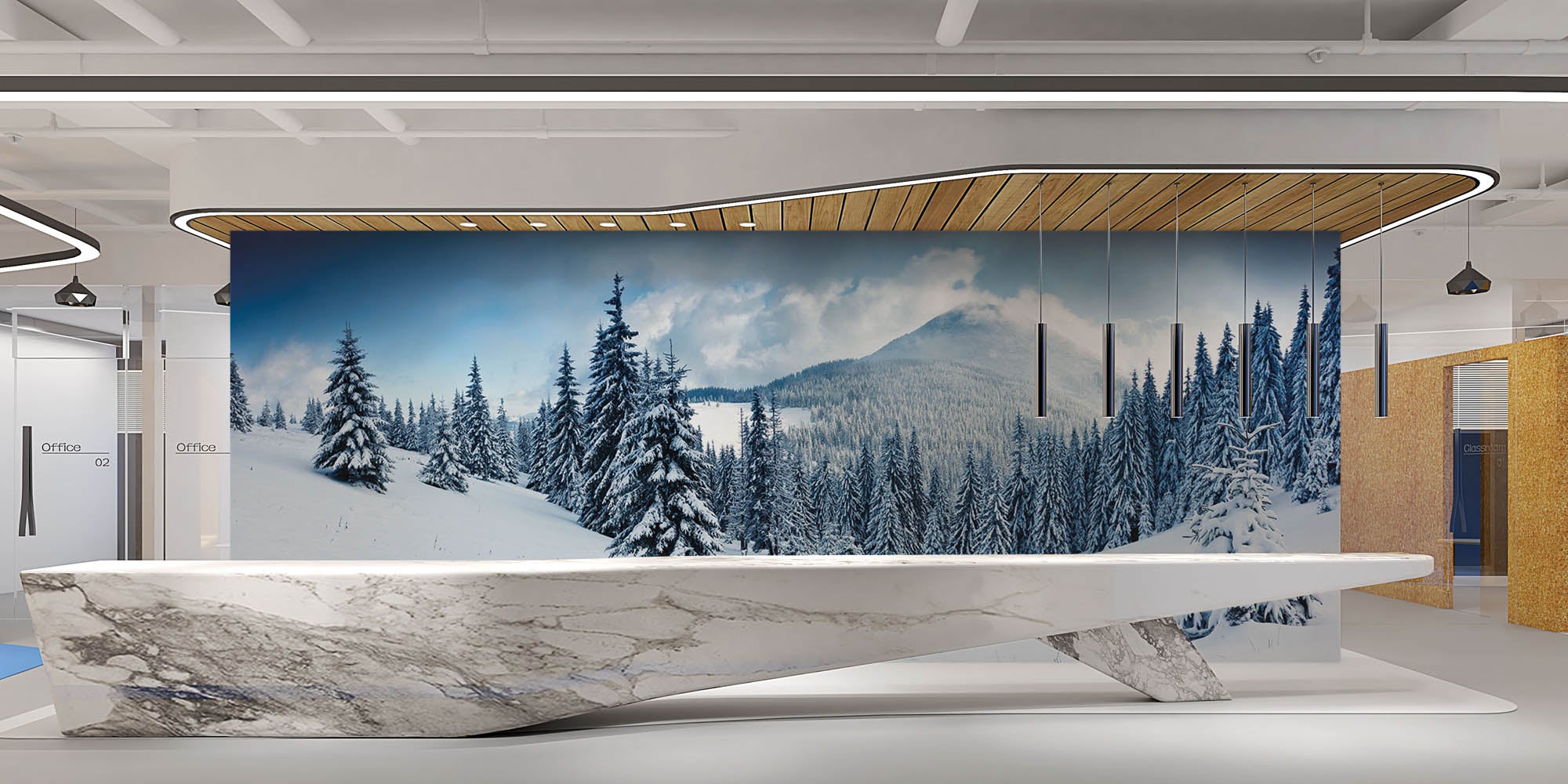 Winterlandschap - LW00246 Fotobehang