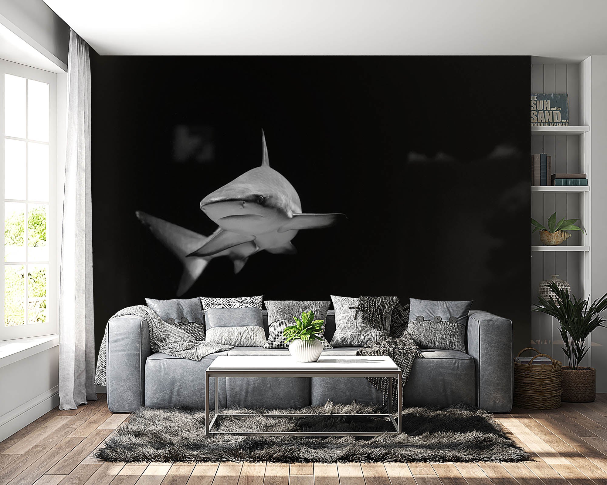 Witte haai - LW00233 Fotobehang