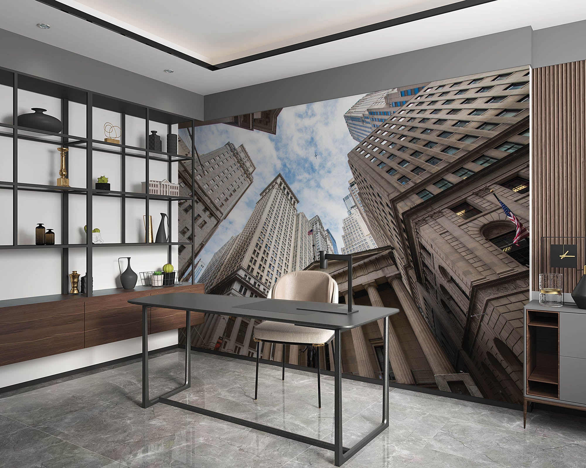 Wolkenkrabbers Wall Street - LW00316 Fotobehang