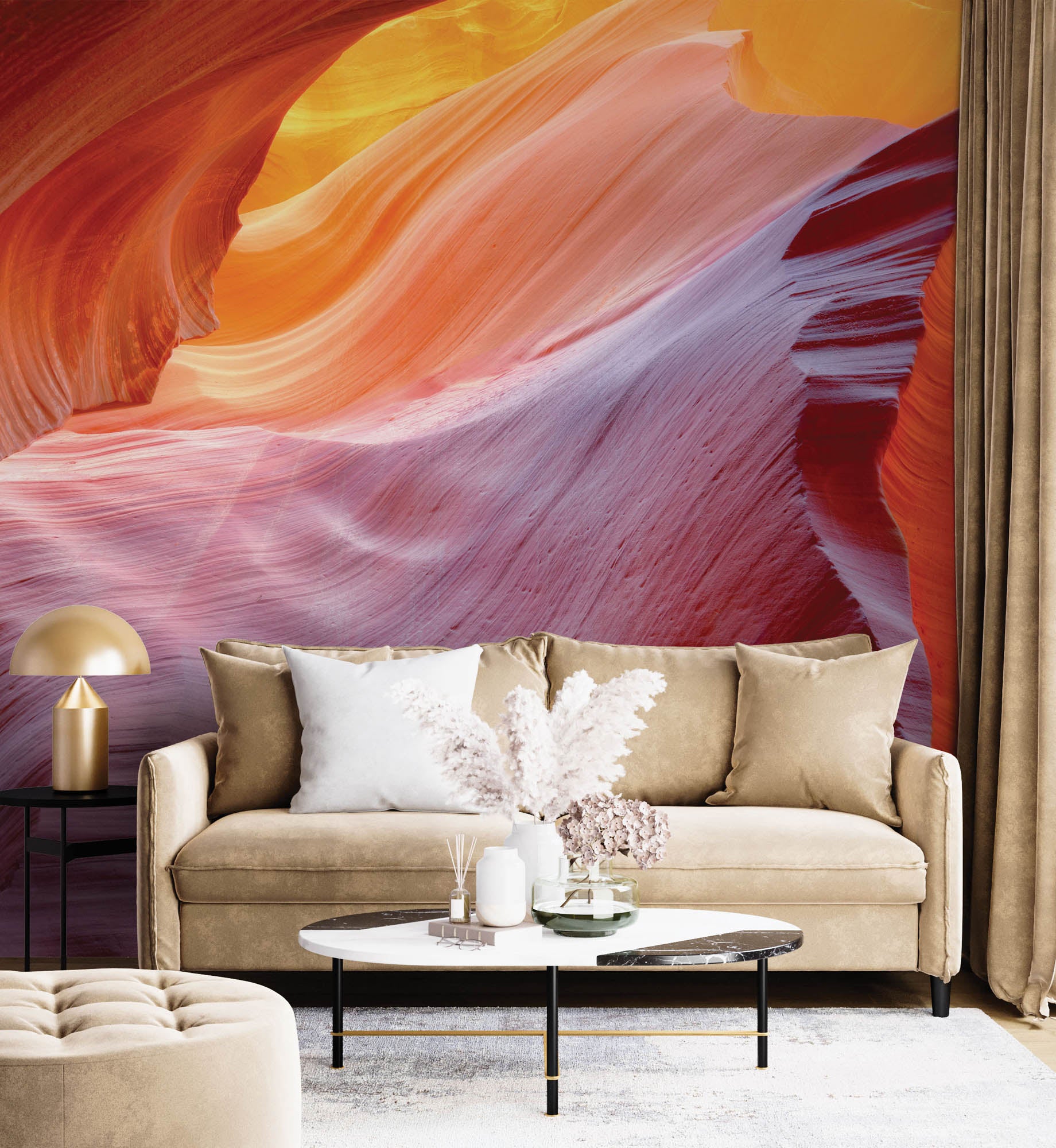 Zandsteen in Antelope Slot Canyon - LW00107 Fotobehang