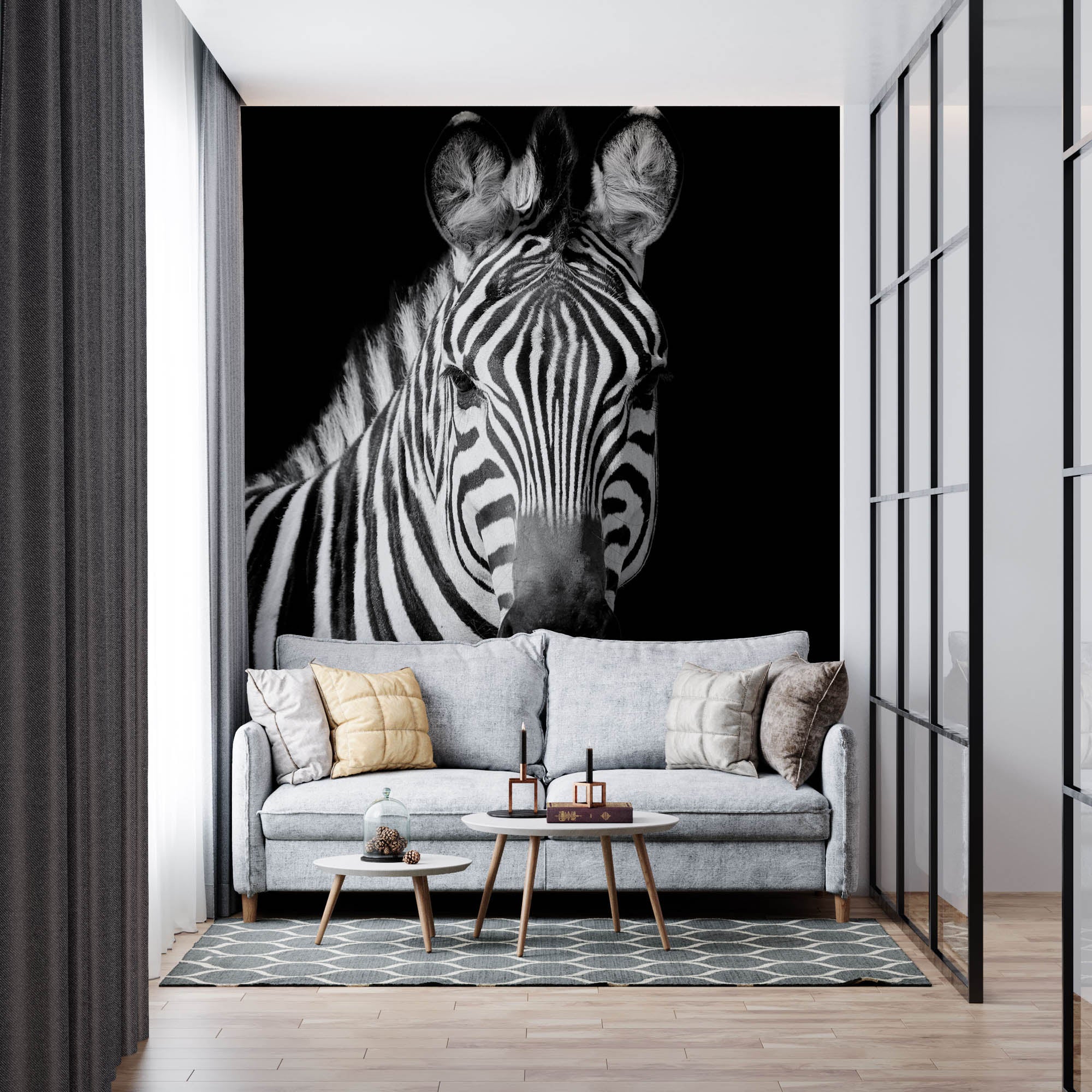 Zebra portret - LW00224 Fotobehang