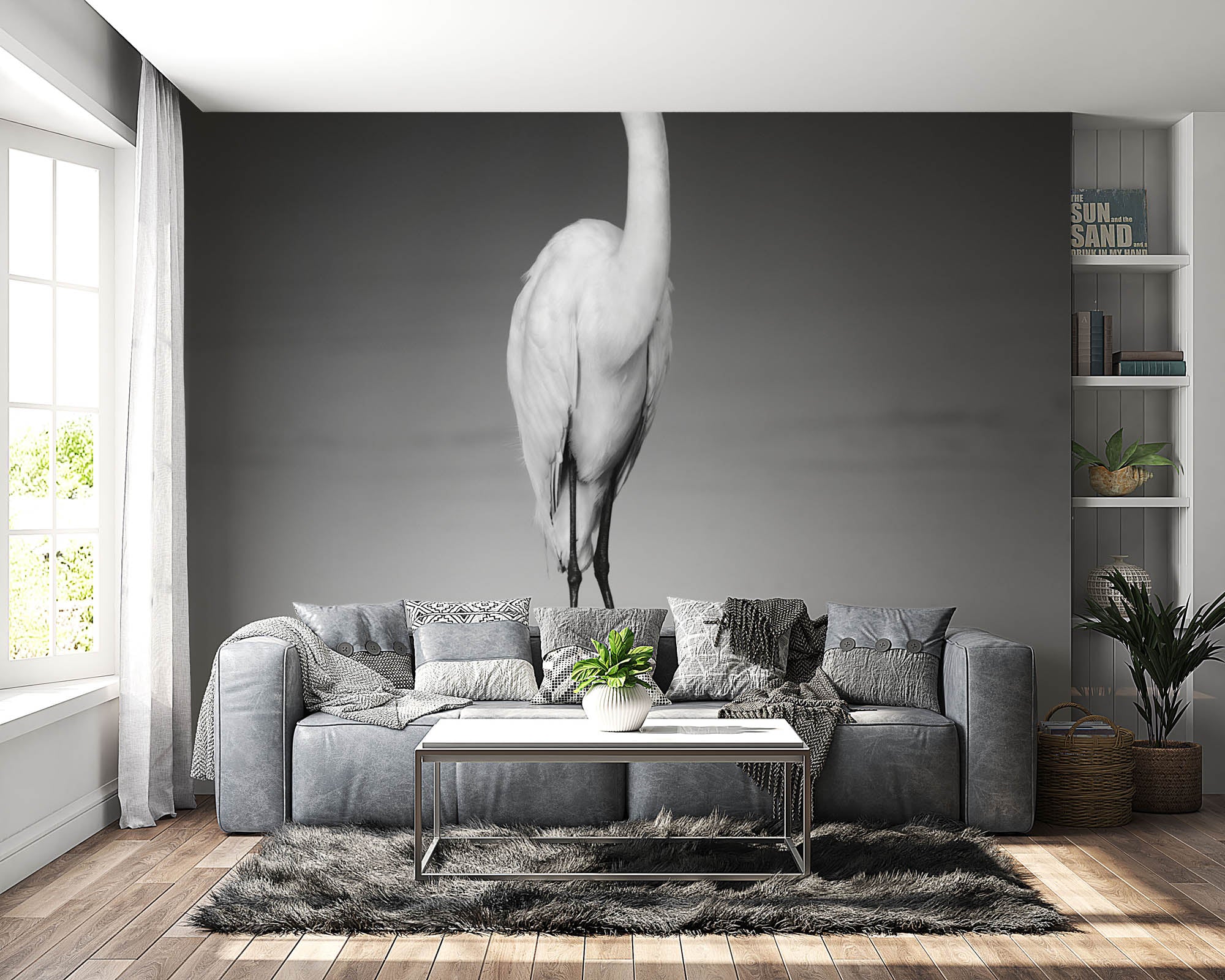 Zilverreiger - LW00207 Fotobehang