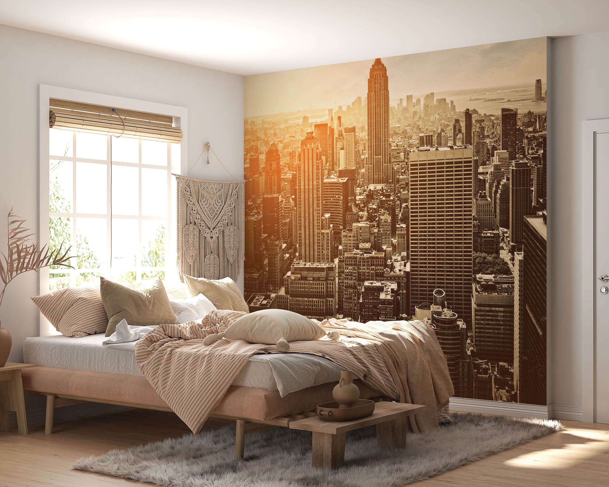 Zonsondergang Manhattan - LW00310 Fotobehang