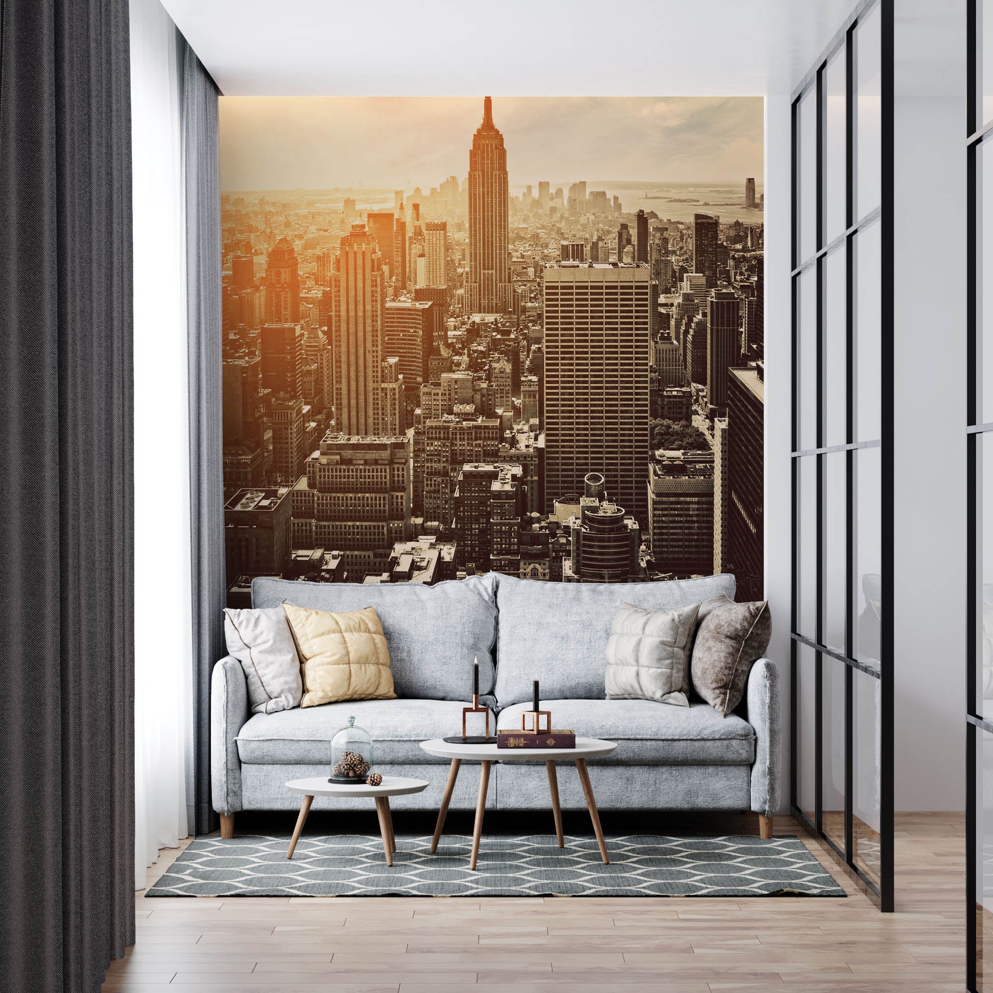 Zonsondergang Manhattan - LW00310 Fotobehang