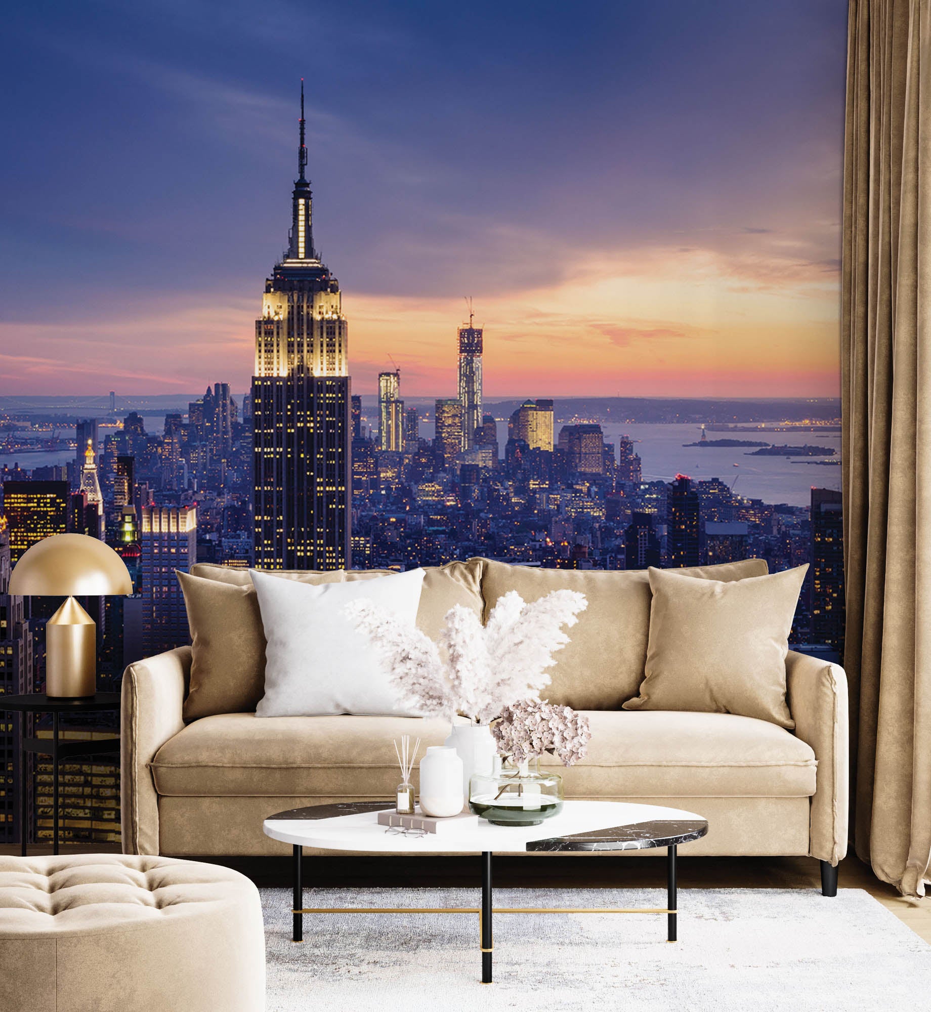 Zonsondergang new York - LW00305 Fotobehang