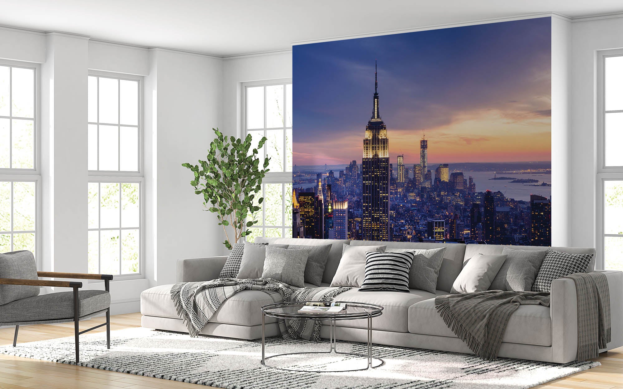 Zonsondergang new York - LW00305 Fotobehang