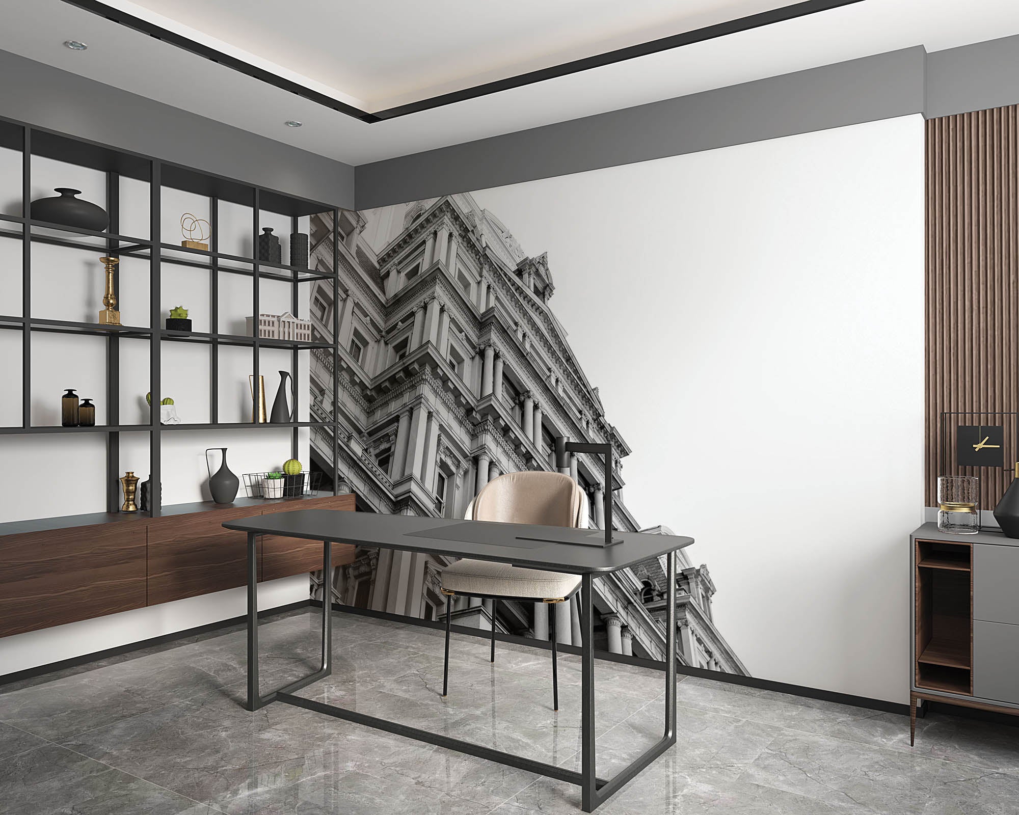 Zwart-wit architectuur - LW00035 Fotobehang