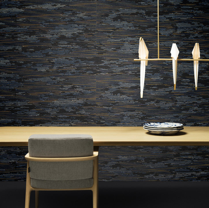 Arte Moooi Wallcoverings Tokyo Blue Tie-Tami MO3020