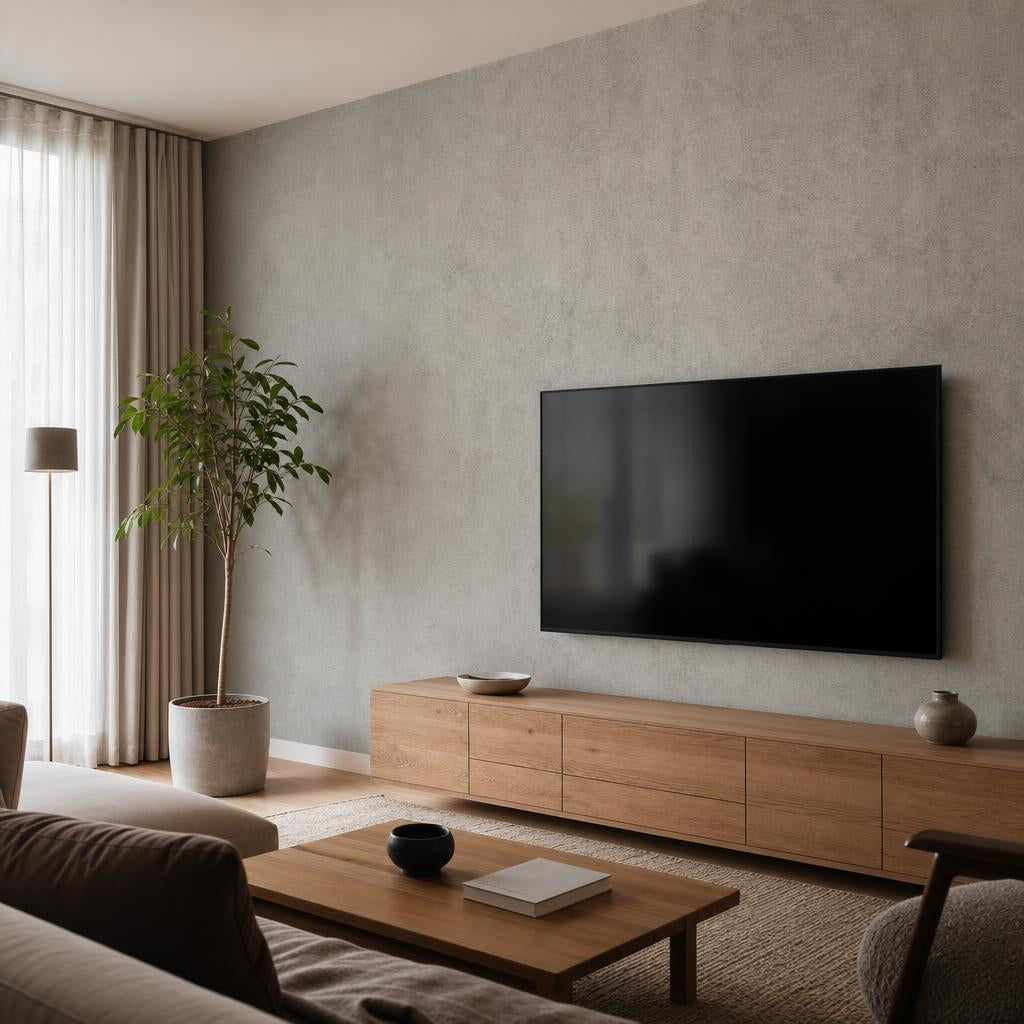 Fotobehang achter tv