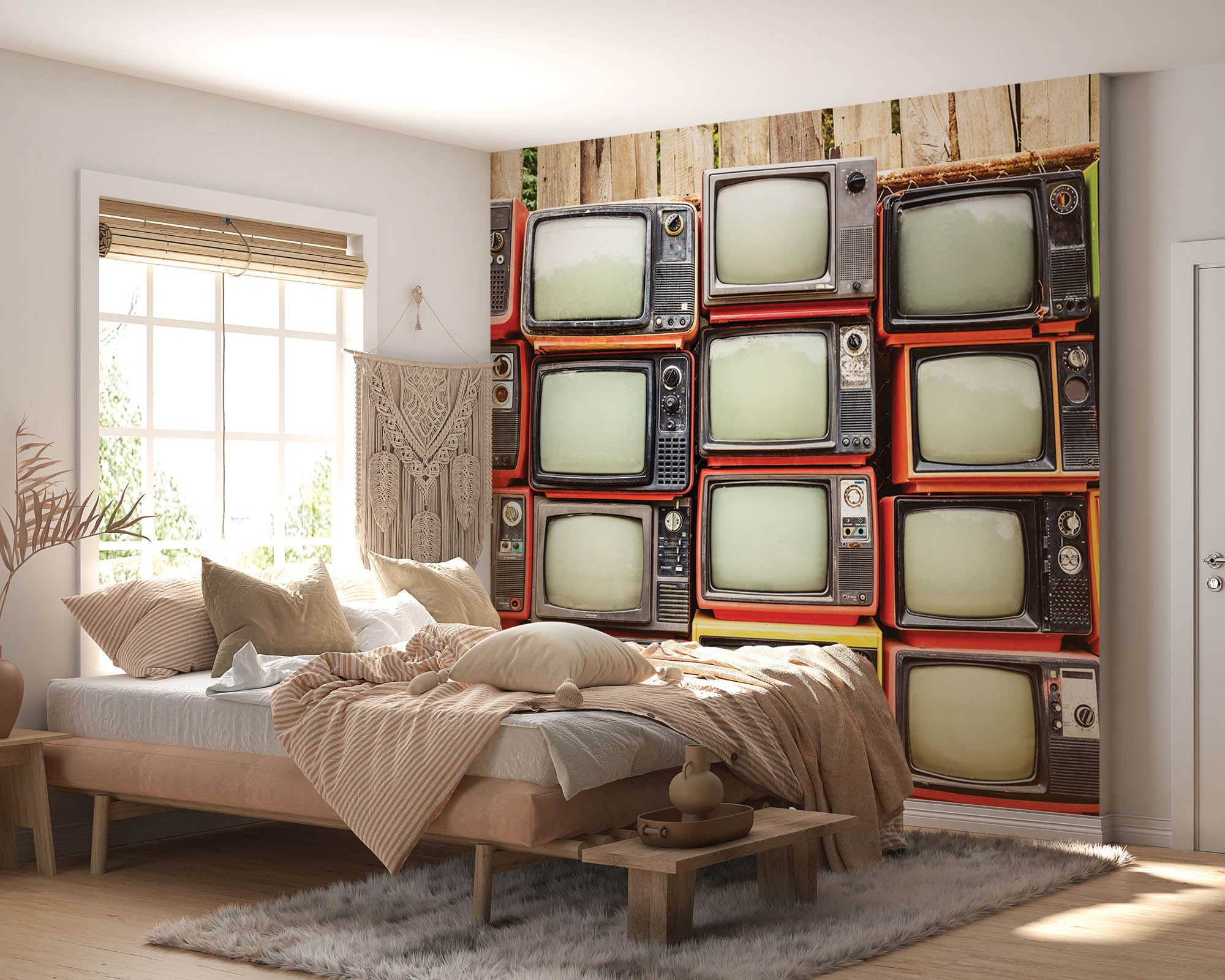 Oude rode retro tv's - LW00414