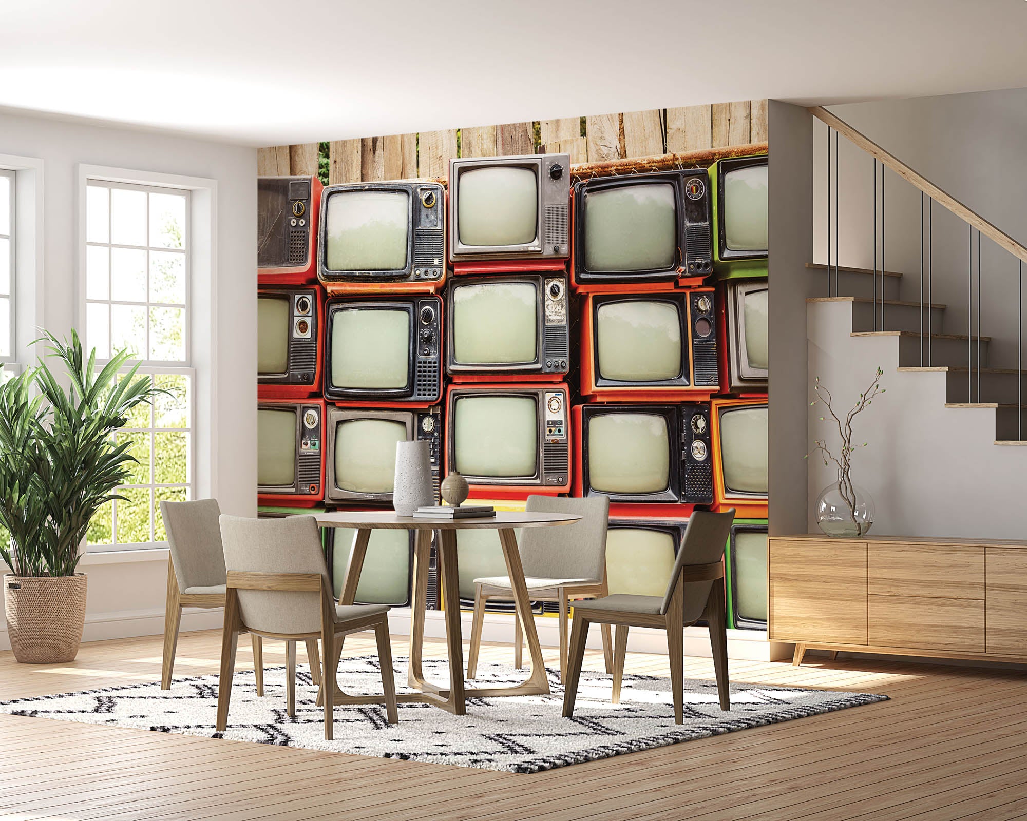 Oude rode retro tv's - LW00414