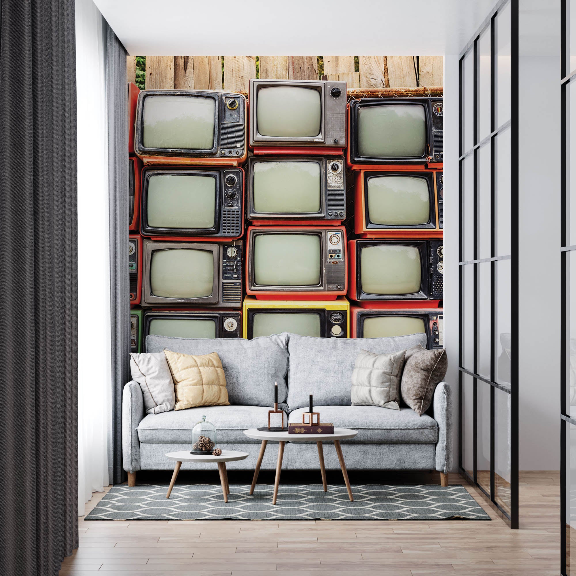 Oude rode retro tv's - LW00414