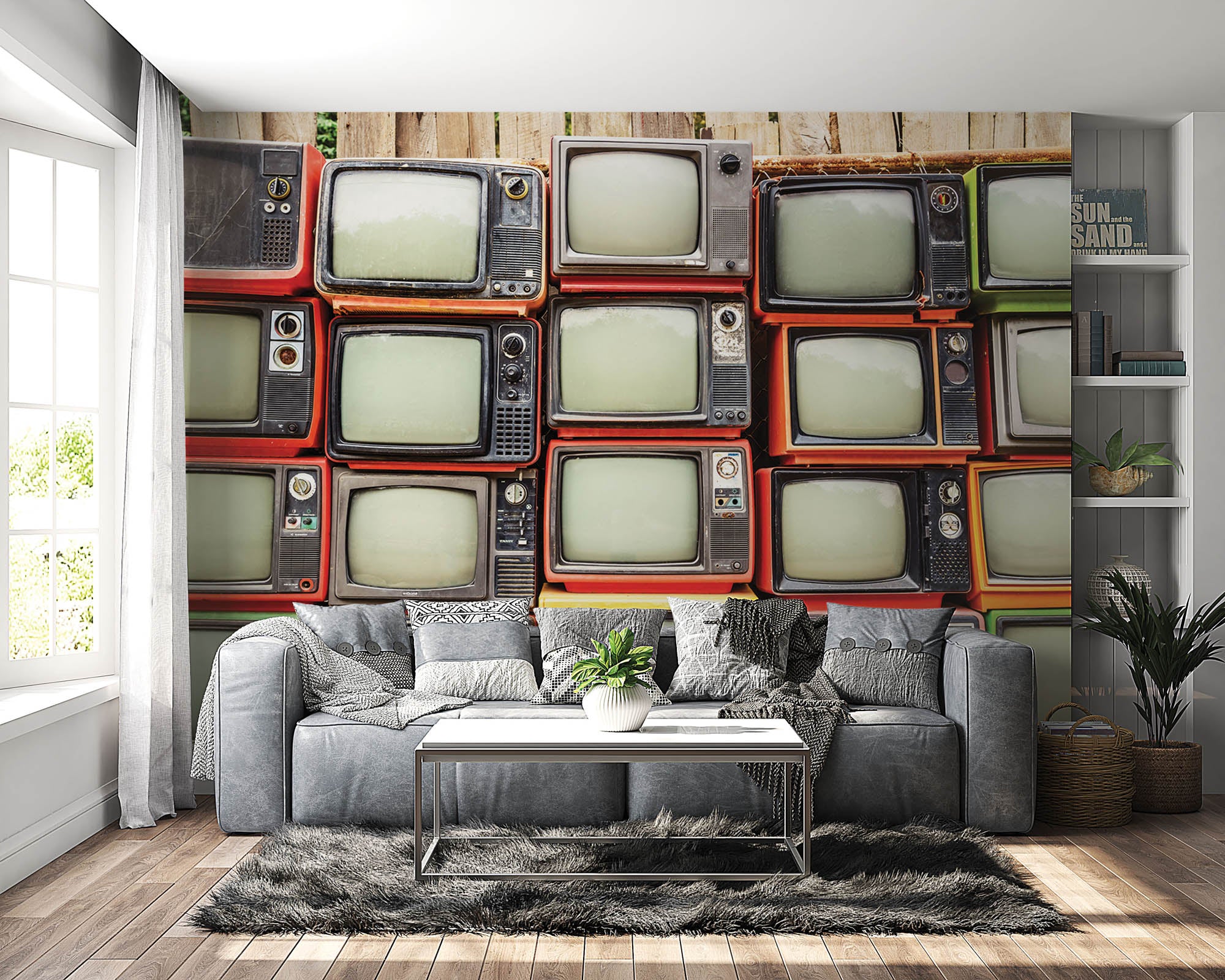 Oude rode retro tv's - LW00414