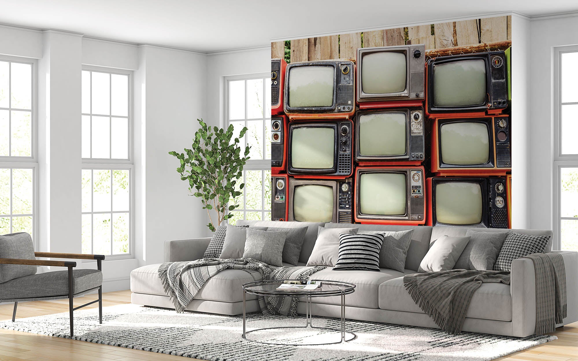 Oude rode retro tv's - LW00414