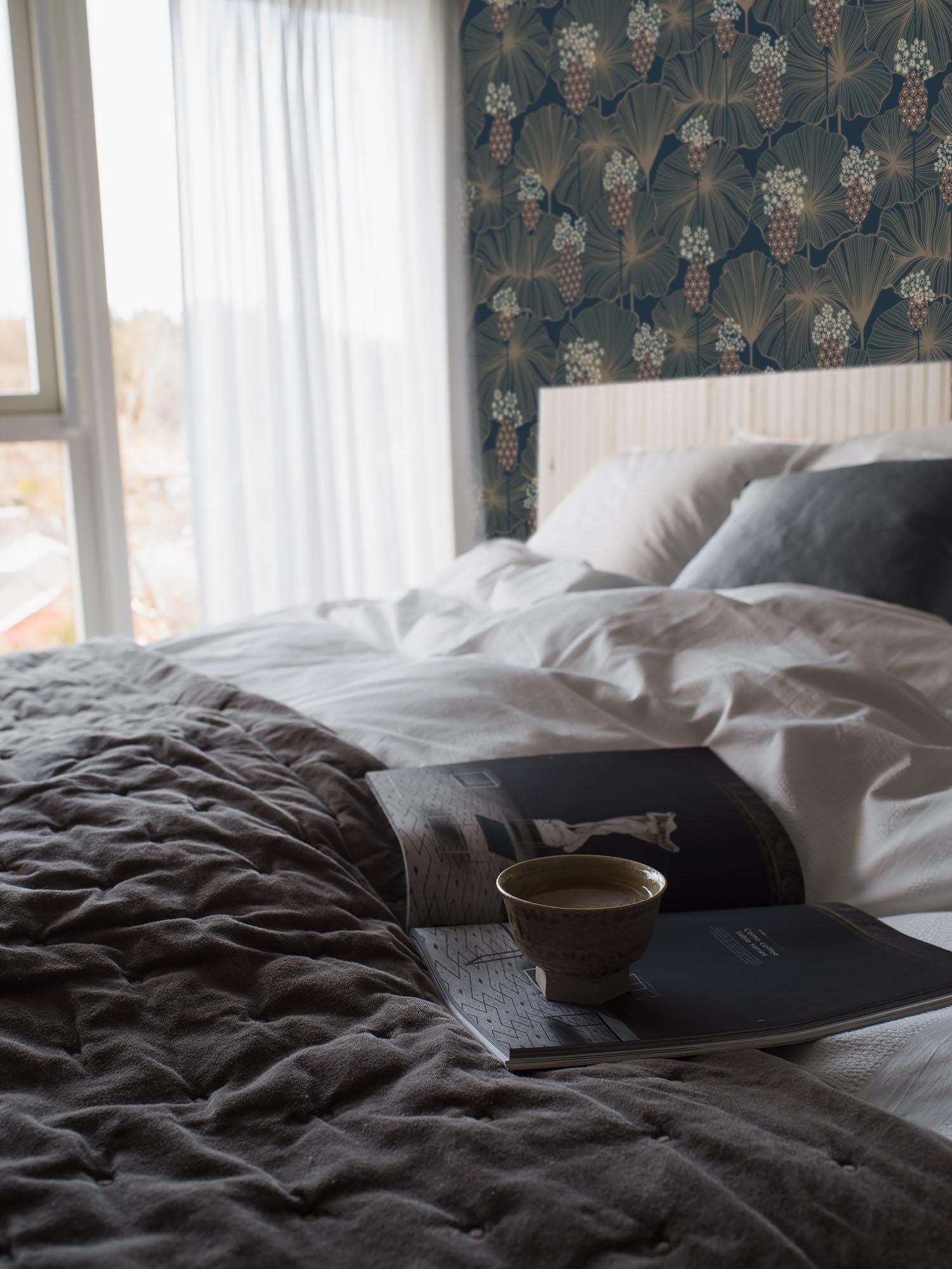 Boråstapeter Eastern Simplicity Umbrella Leaves 3118