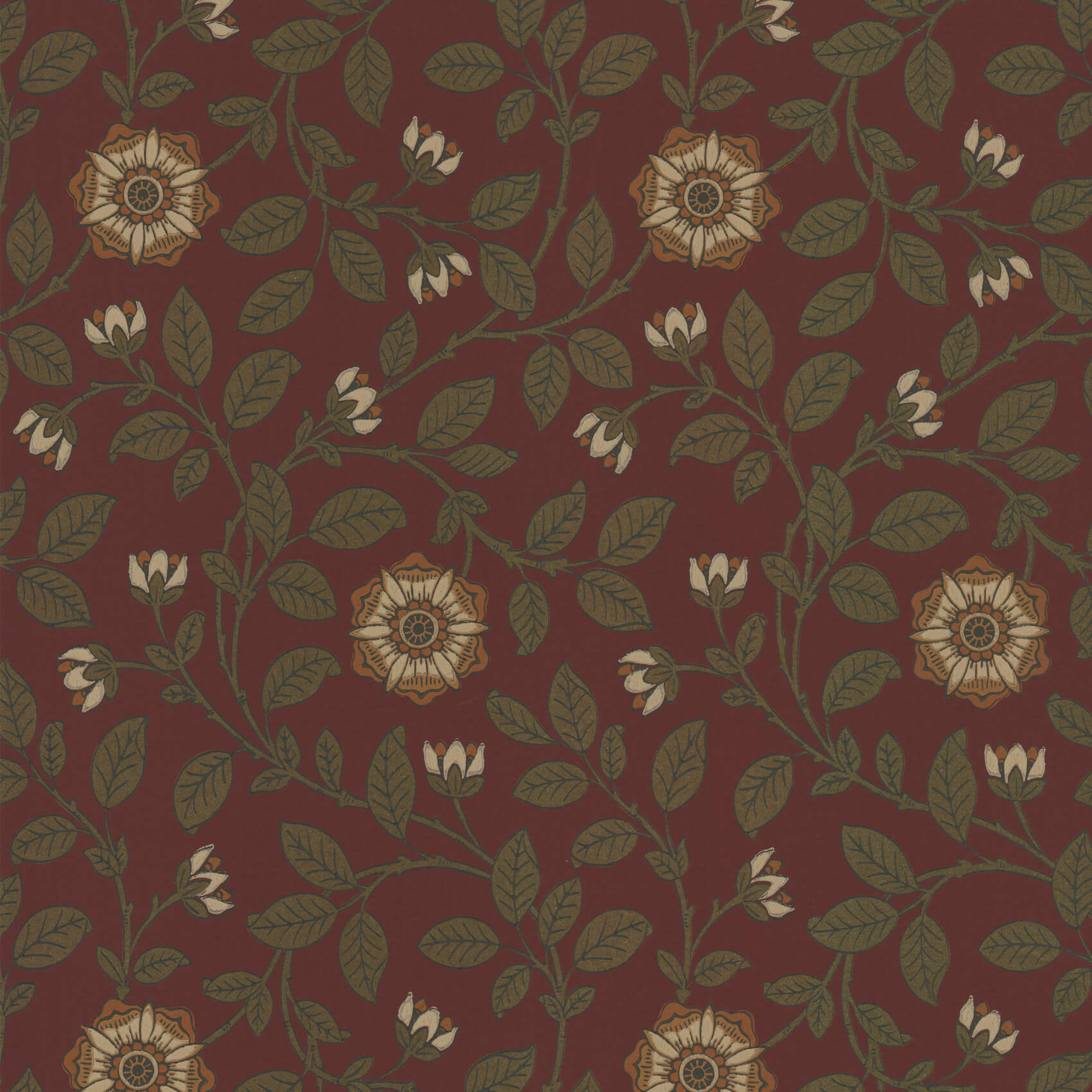 Little Green London Wallpapers IV Richmond Green Revival Red