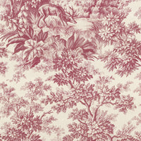 Little Green Revolution Papers Stag Toile Burgundy