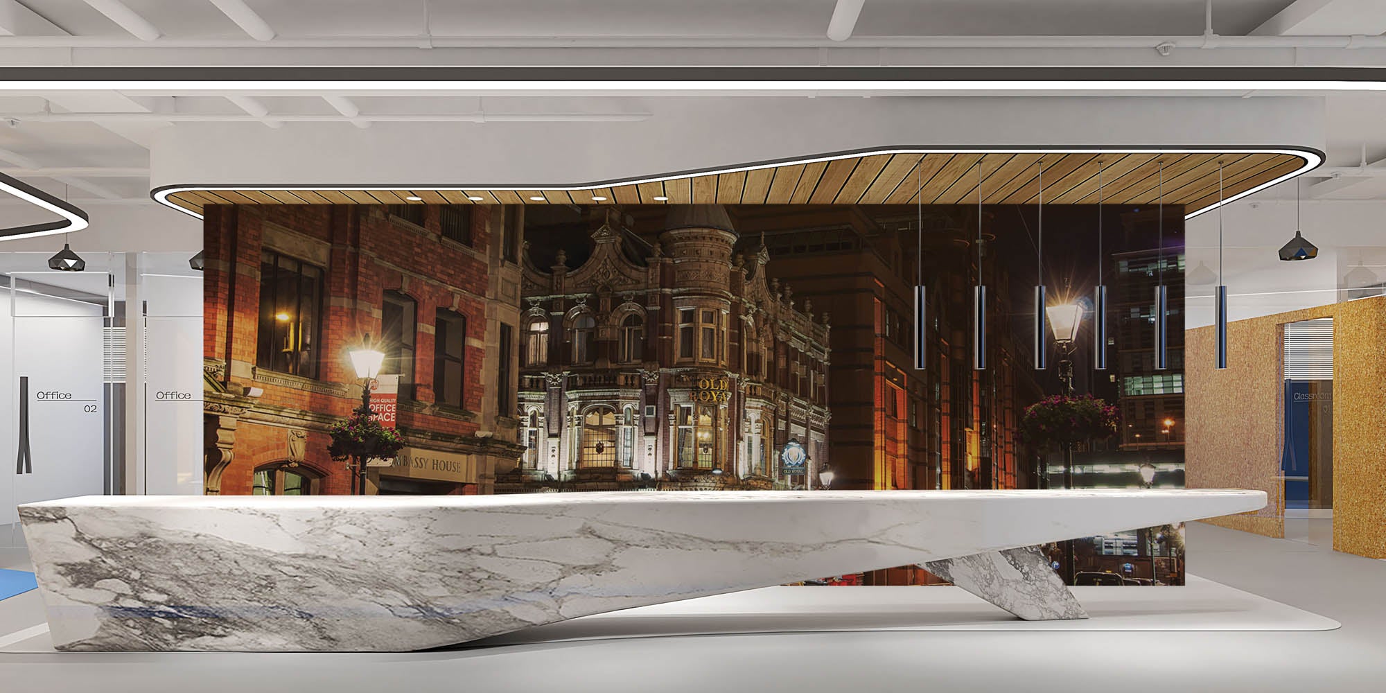 Aanzicht van een pub in Birmingham  - LW00359 Fotobehang