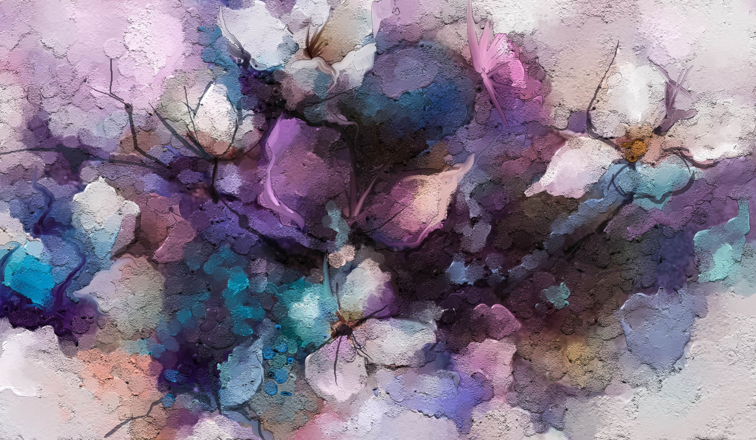 Abstract Bloemenschilderij - LW00658