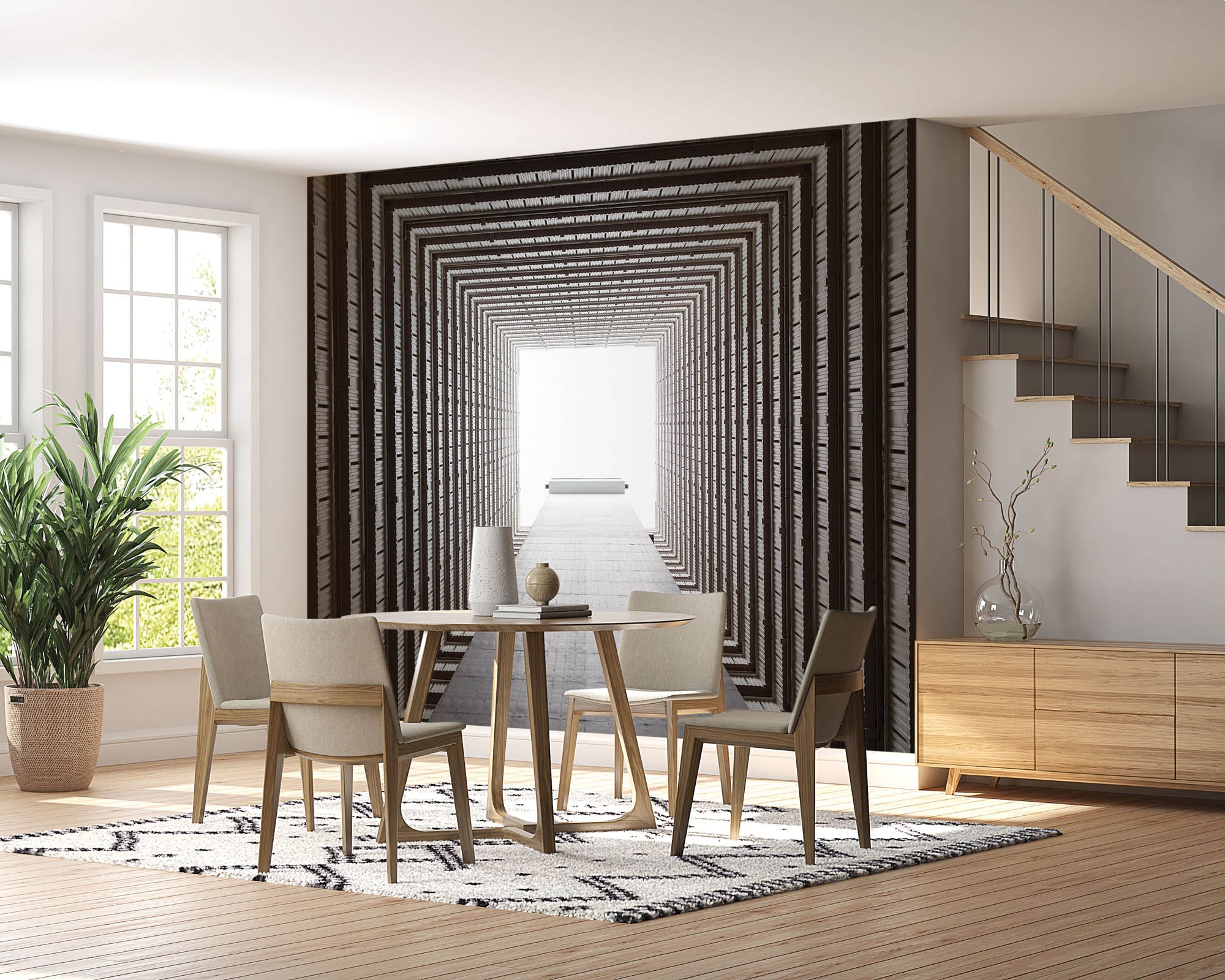 Abstracte architectuur Hong Kong  - LW00041 Fotobehang