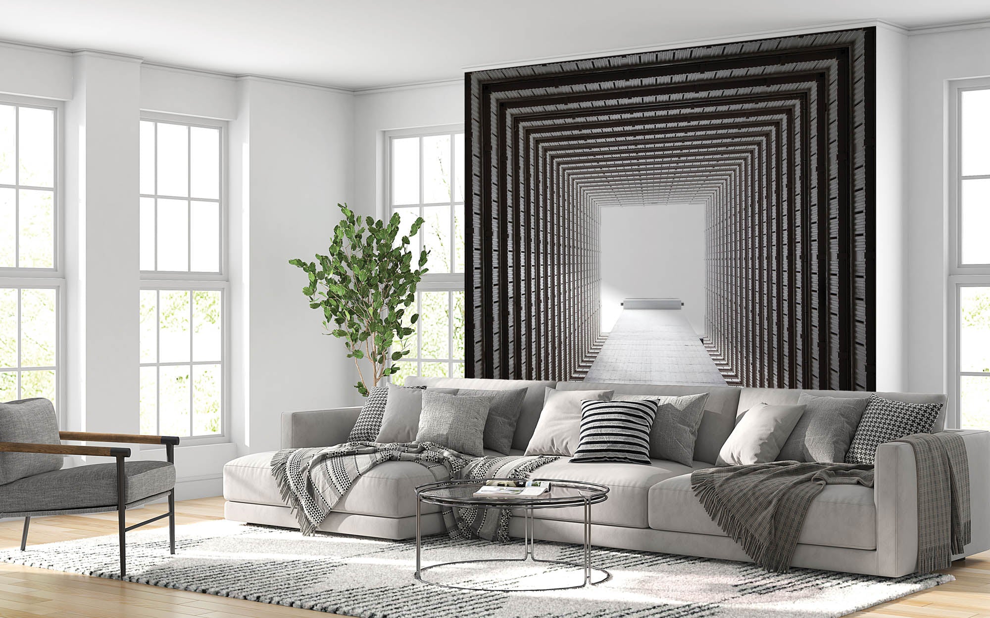 Abstracte architectuur Hong Kong  - LW00041 Fotobehang