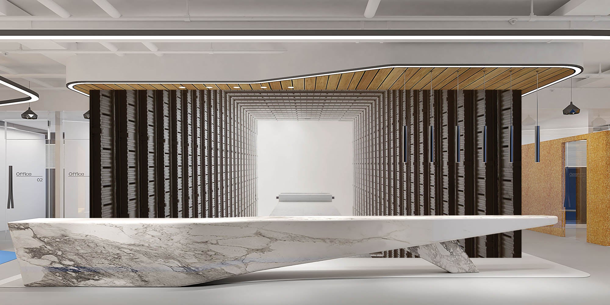 Abstracte architectuur Hong Kong  - LW00041 Fotobehang