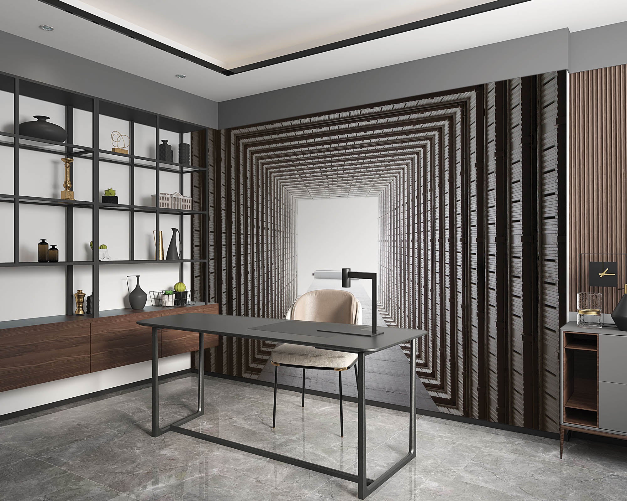 Abstracte architectuur Hong Kong  - LW00041 Fotobehang