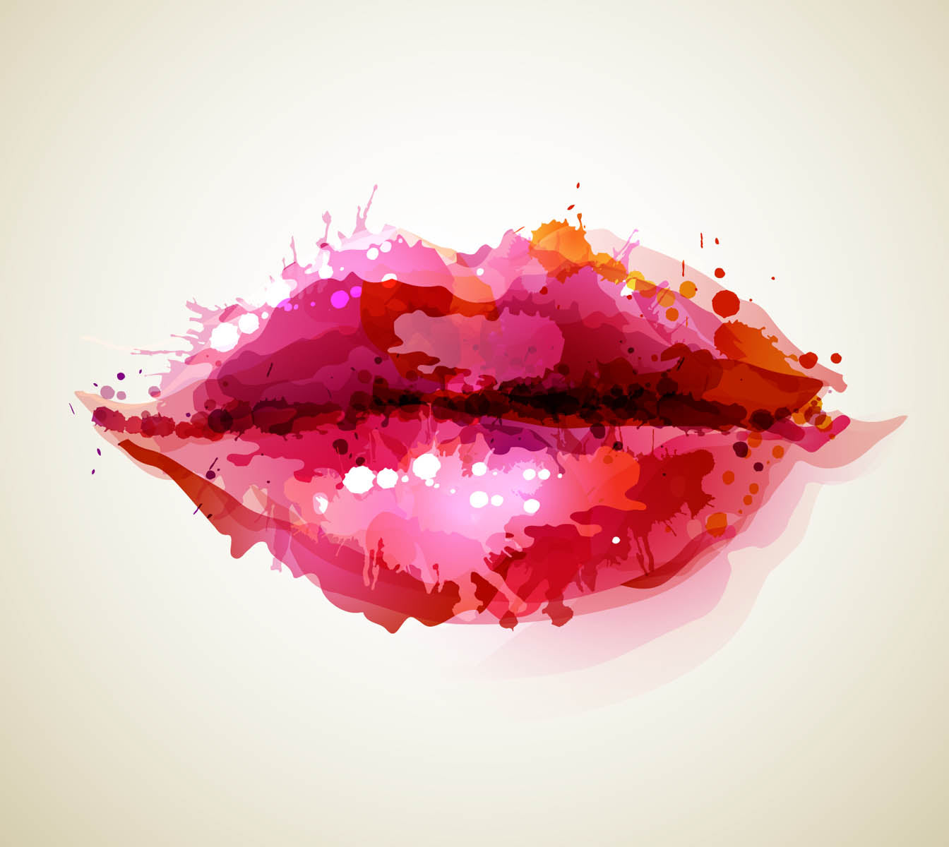 Abstracte Roze Lippen - LW00655