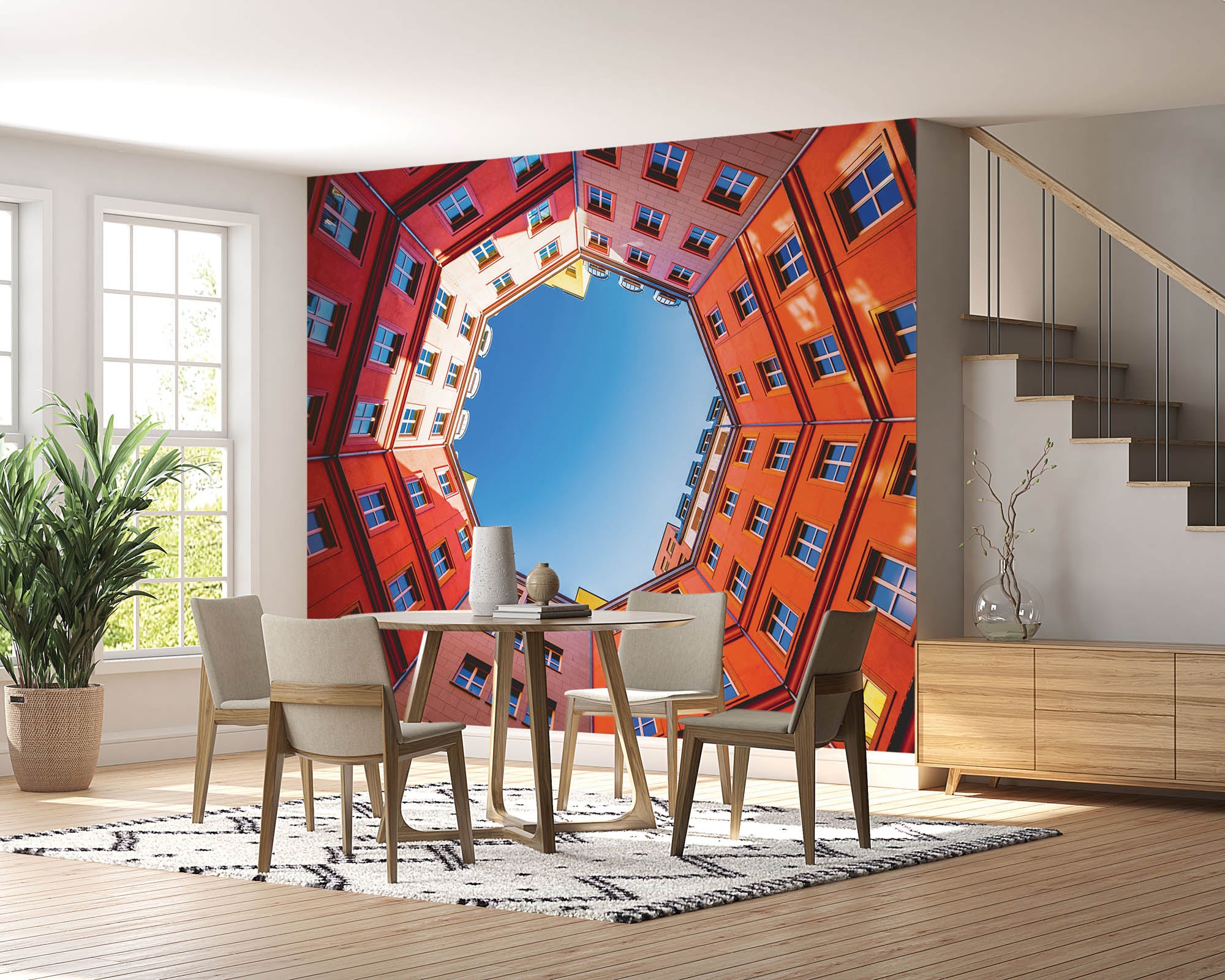 Achthoekig gebouw- LW00037 Fotobehang