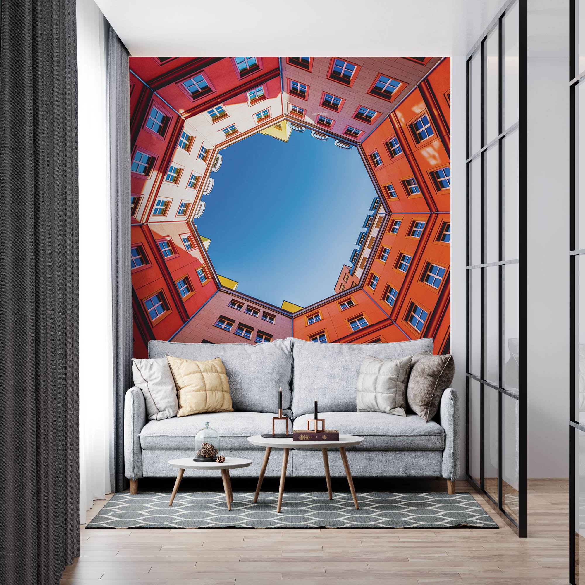 Achthoekig gebouw- LW00037 Fotobehang