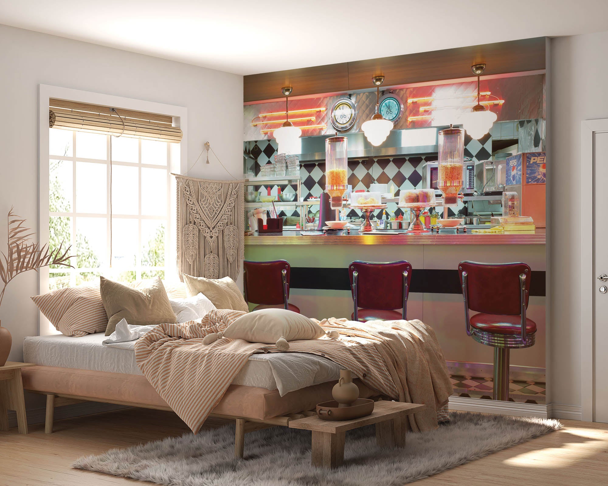 Amerikaanse retro bar - LW00419 Fotobehang