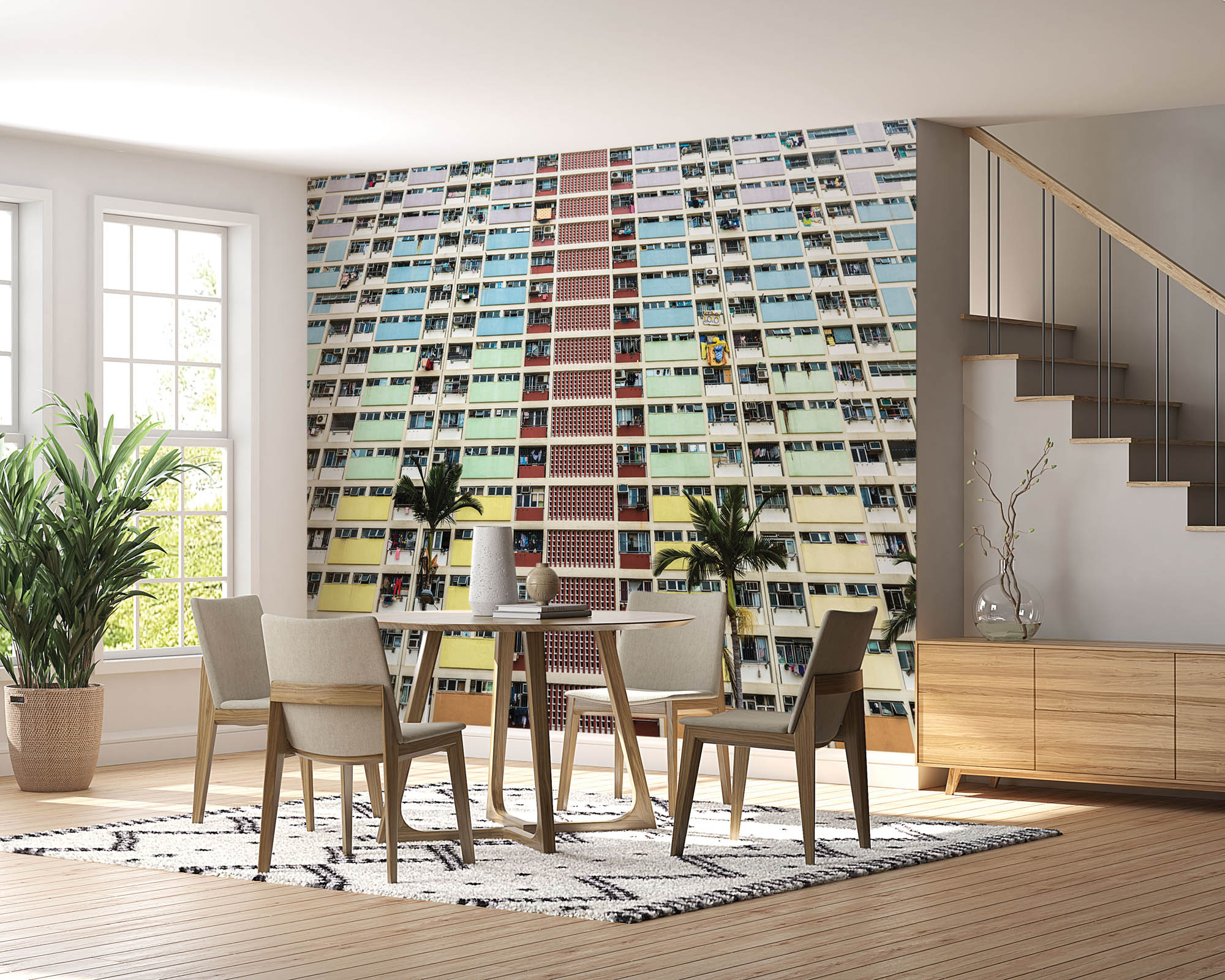 Appartementencomplex  Hong Kong - LW00395 Fotobehang