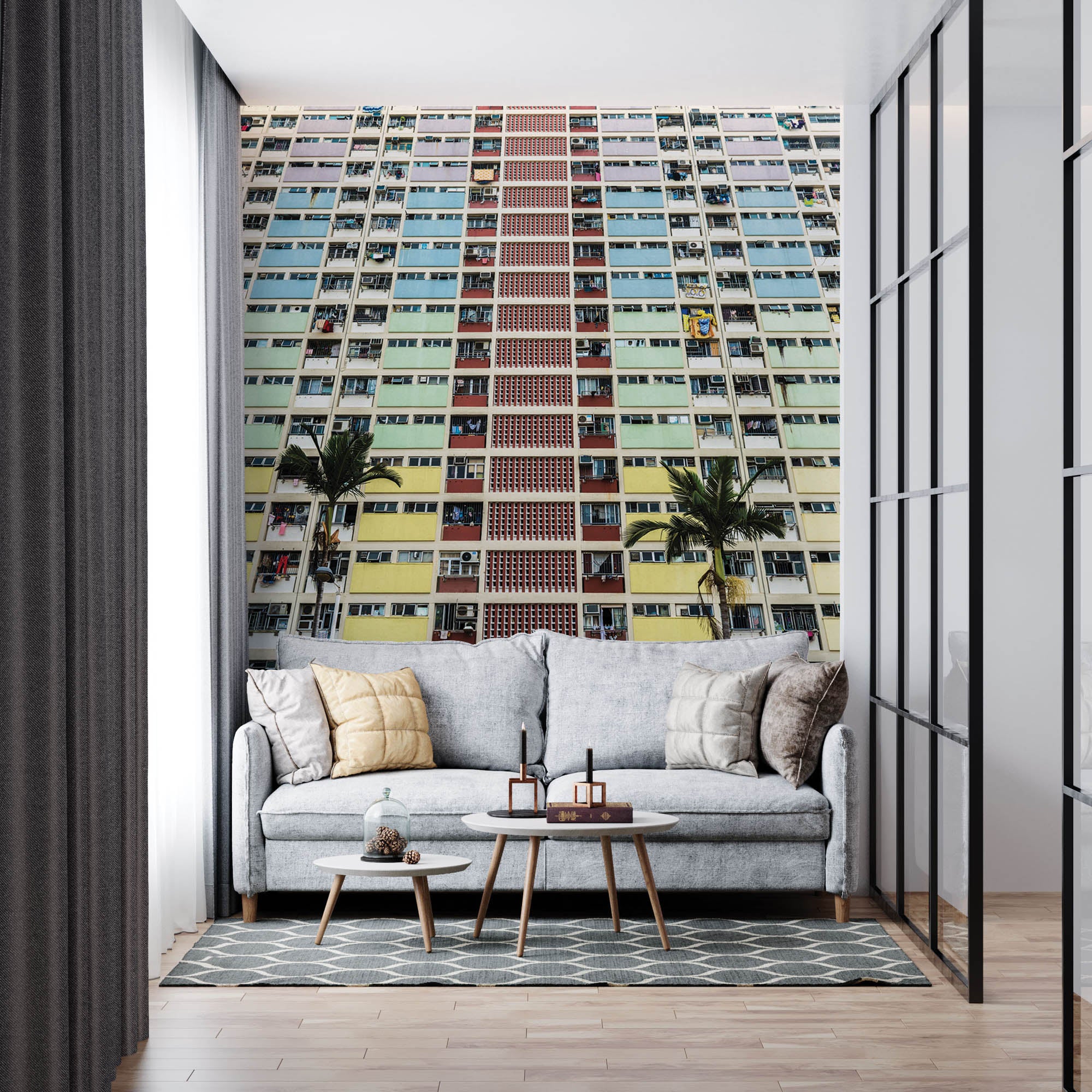 Appartementencomplex  Hong Kong - LW00395 Fotobehang