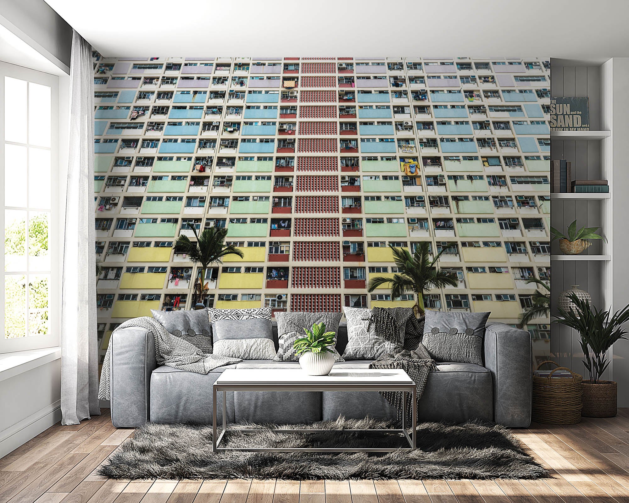 Appartementencomplex  Hong Kong - LW00395 Fotobehang