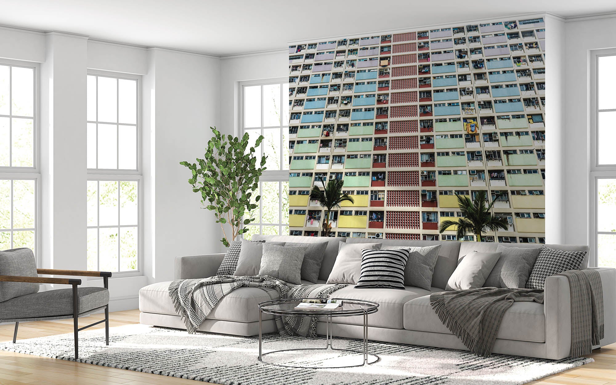 Appartementencomplex  Hong Kong - LW00395 Fotobehang