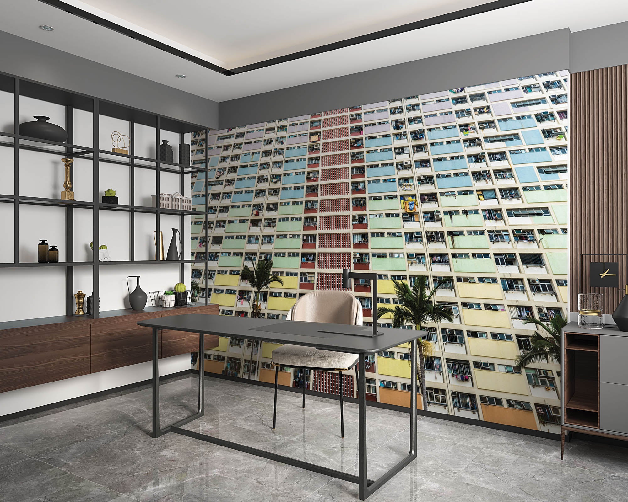 Appartementencomplex  Hong Kong - LW00395 Fotobehang