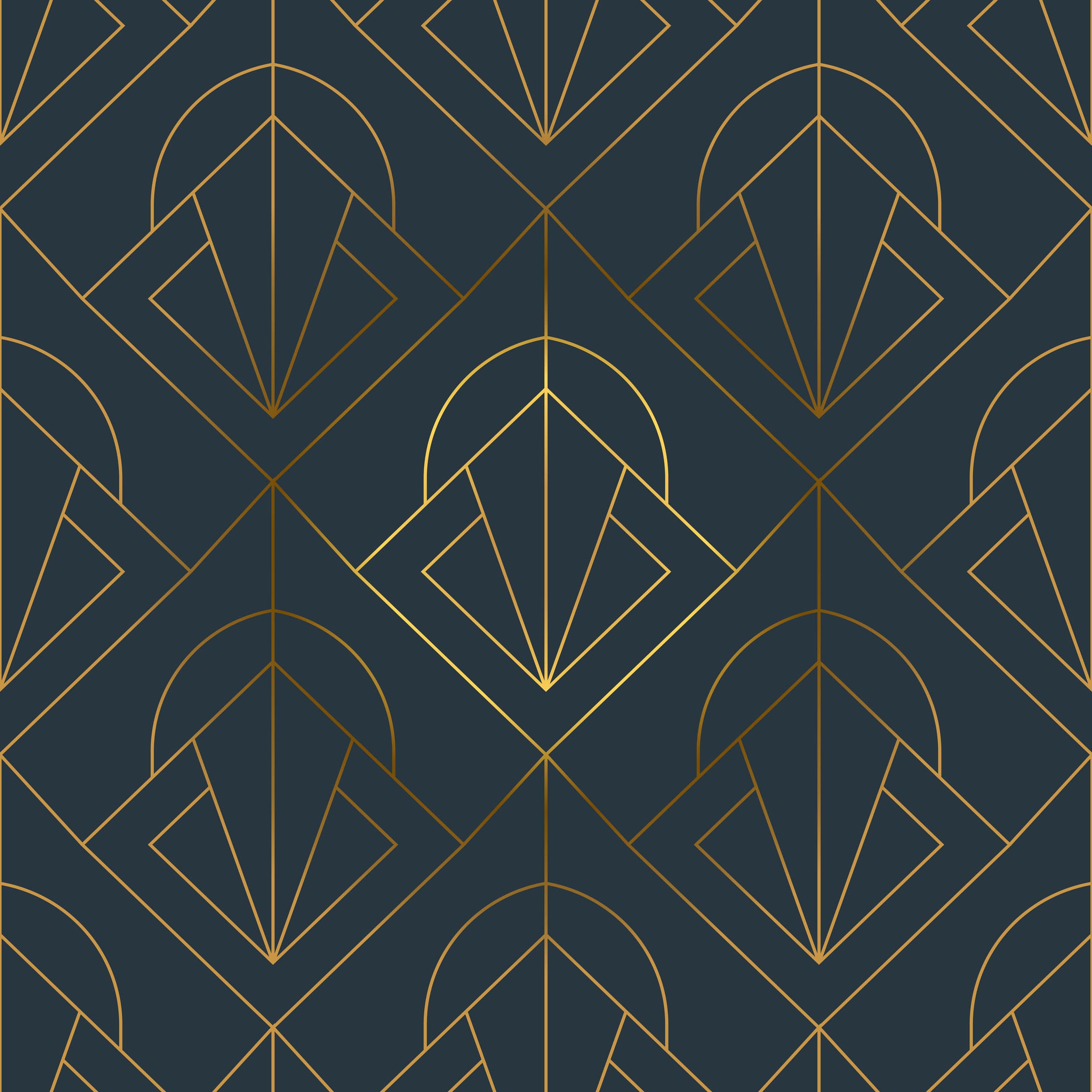 Art Deco Geometrisch Goudpatroon - LW00891