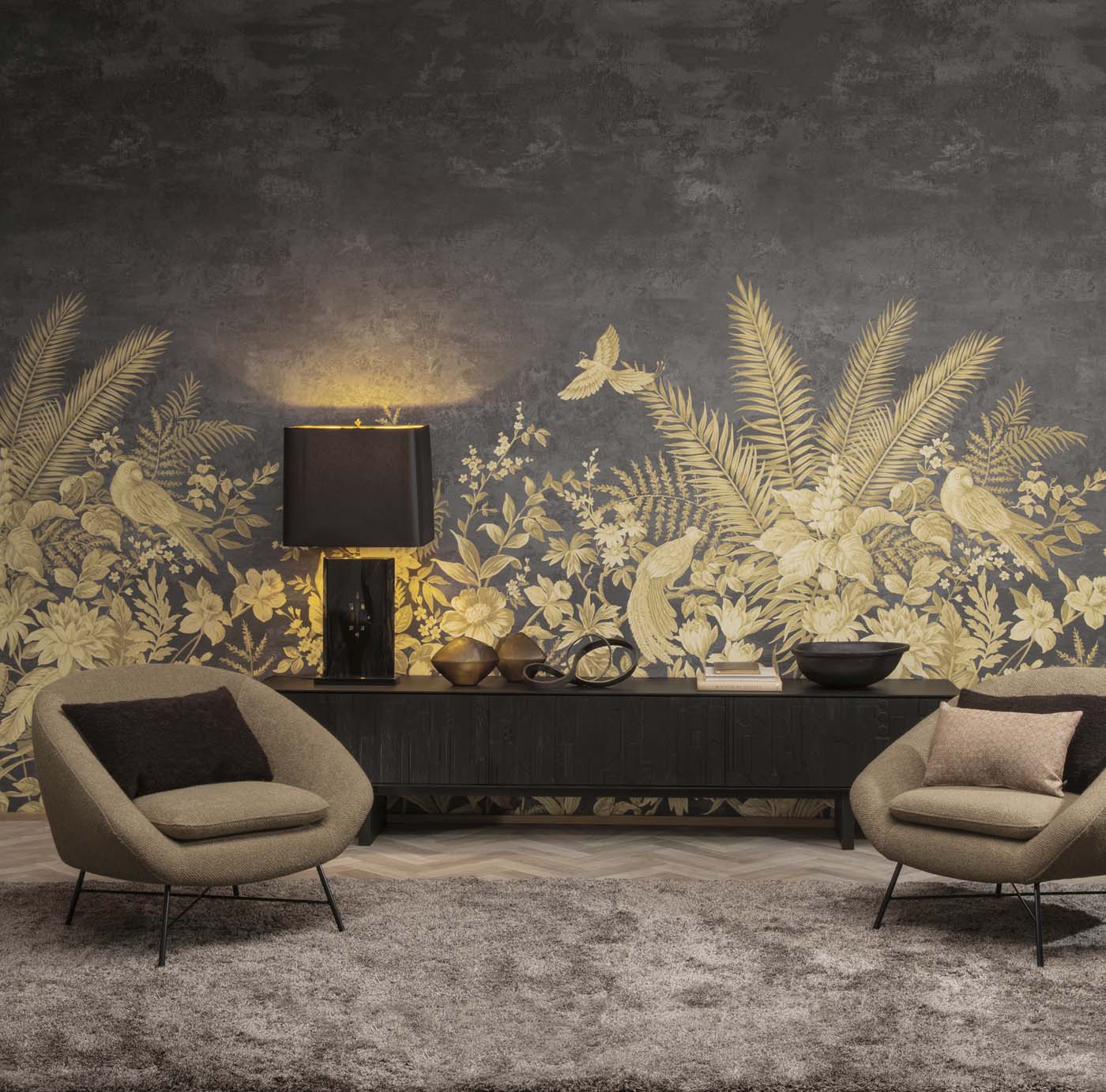 Arte Birds Of Paradise ["Panorama"] Barraband'S Garden BOP701 Behang