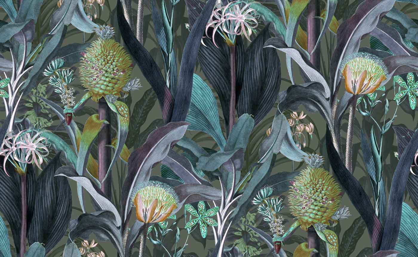 Arte Decors & Panoramiques Blooming Pineapple 97600 Behang