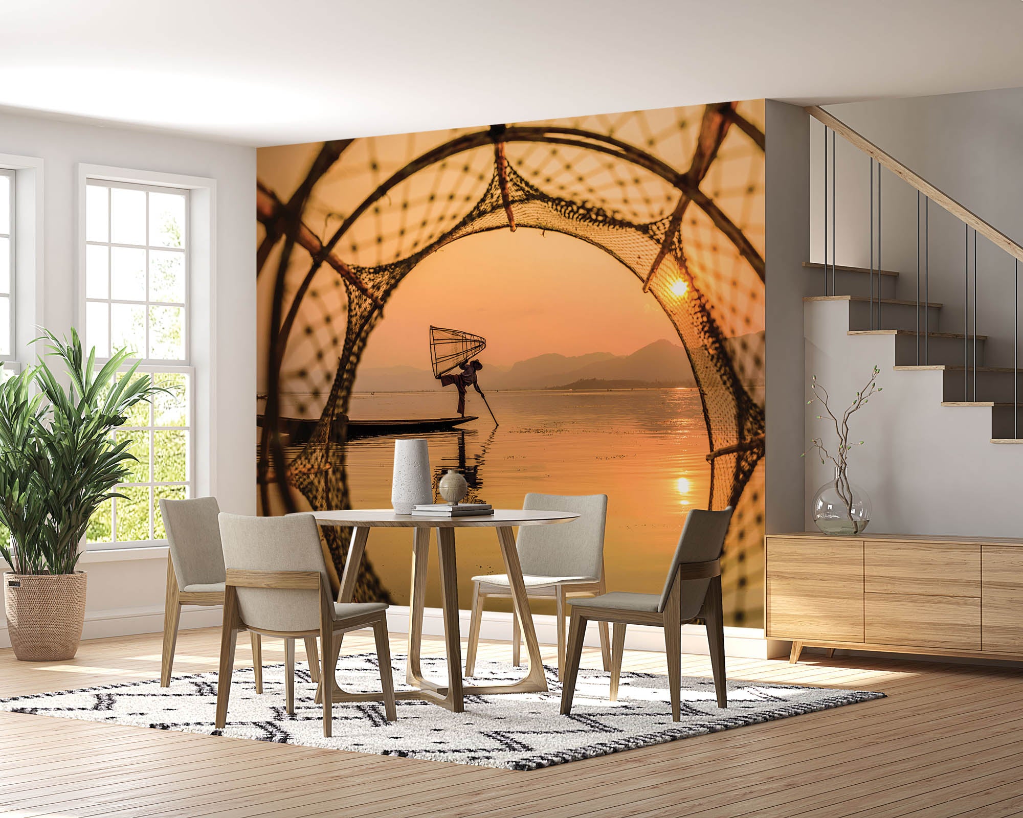 Aziatische visser - LW00069 Fotobehang