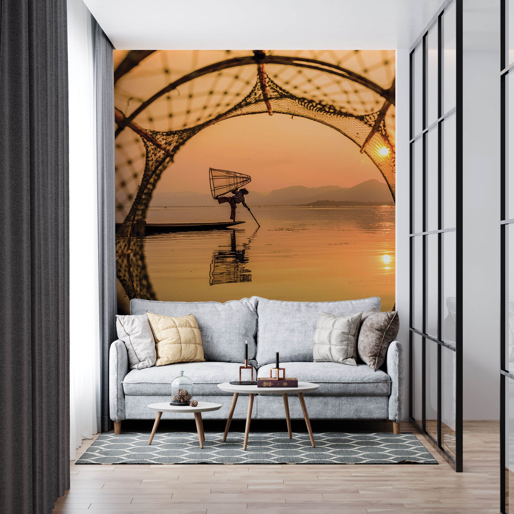 Aziatische visser - LW00069 Fotobehang