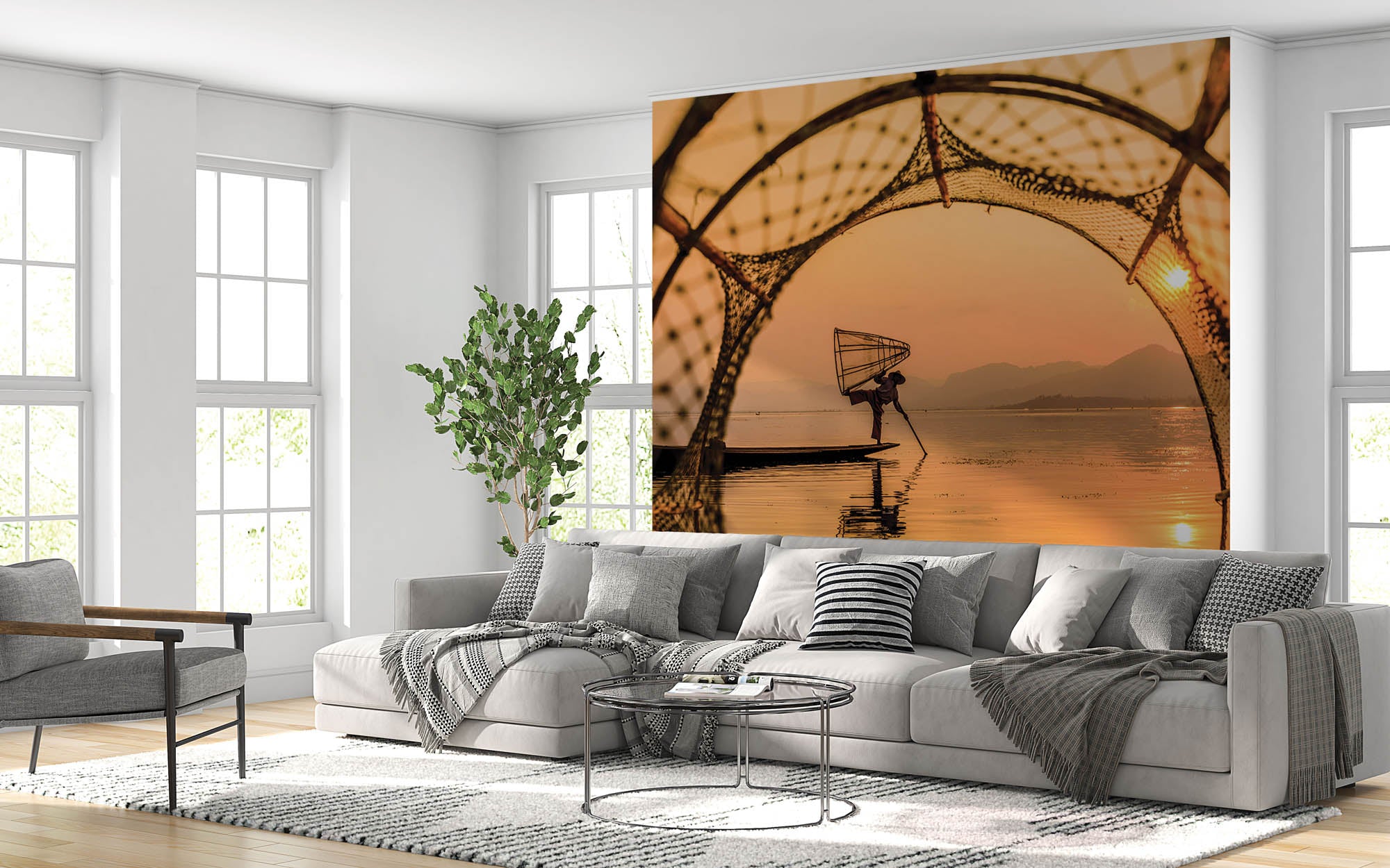 Aziatische visser - LW00069 Fotobehang