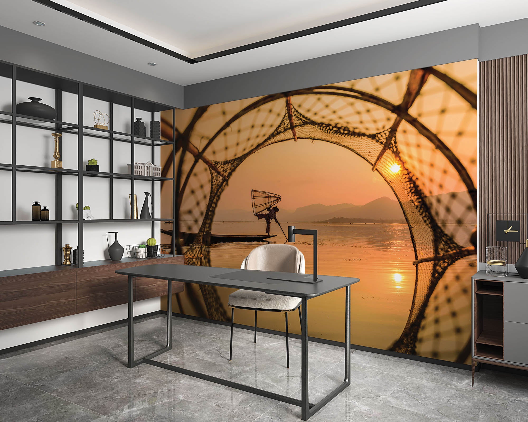 Aziatische visser - LW00069 Fotobehang