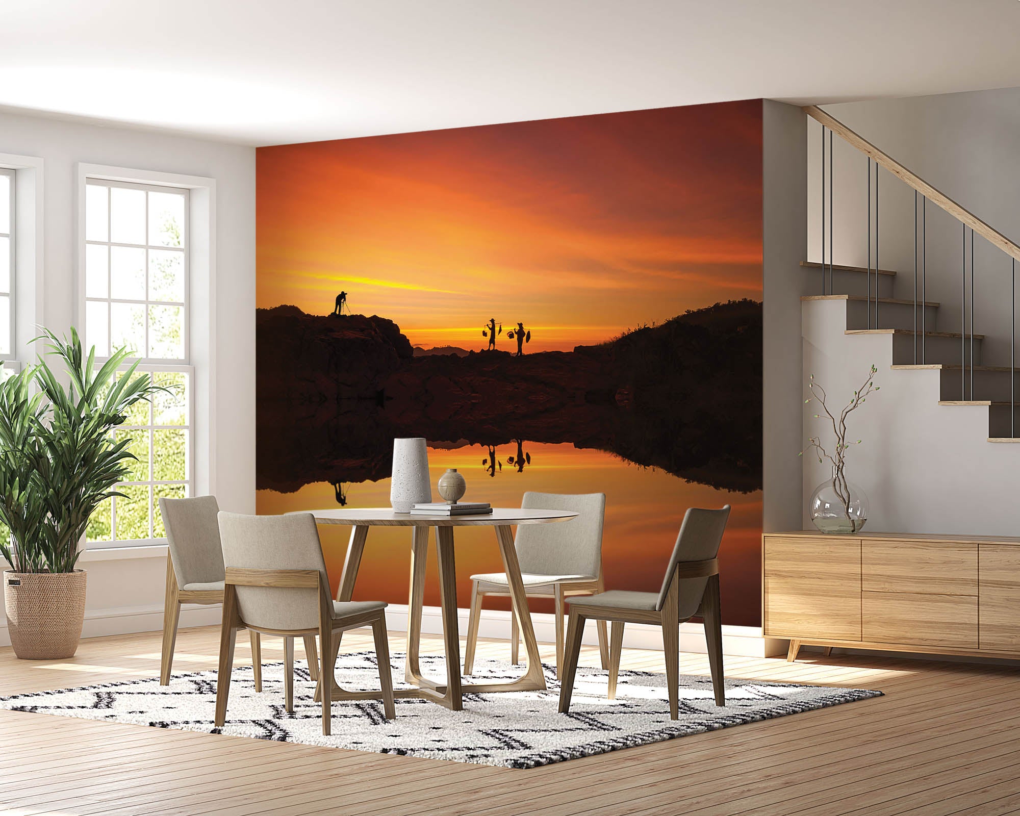 Aziatische zonsondergang - LW00070 Fotobehang