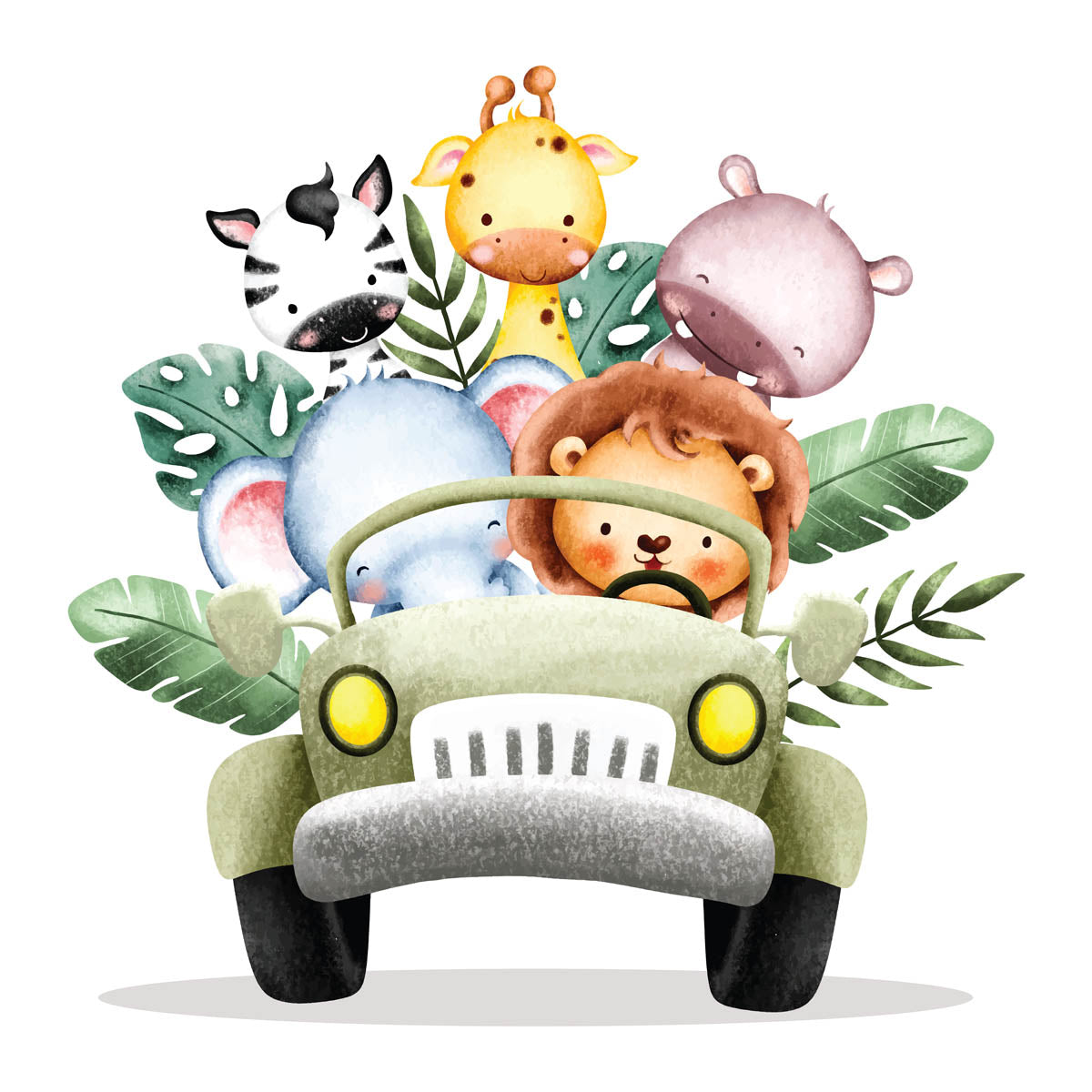 Baby Safari Dieren - LW00602 Fotobehang