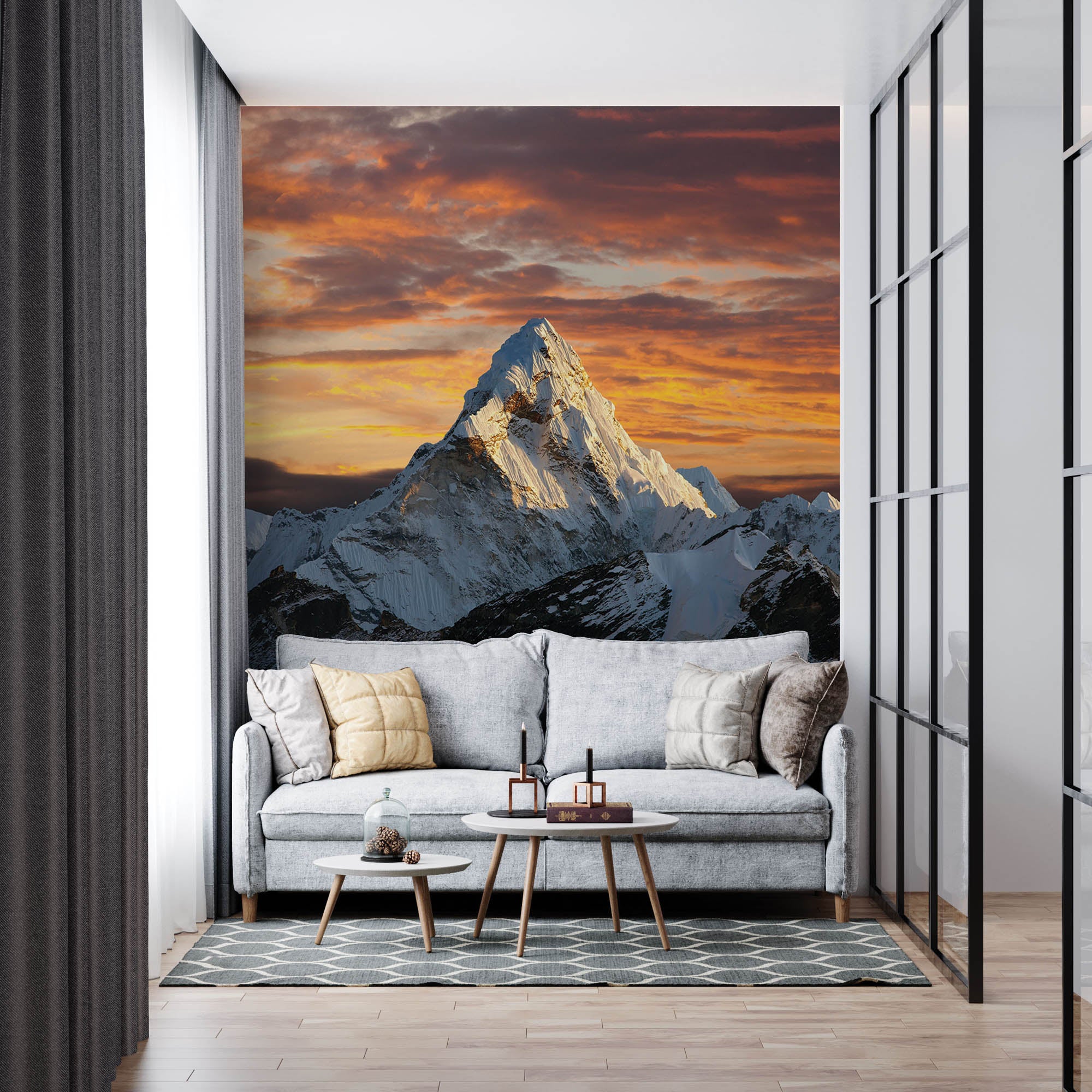 Berg de Ama Dablam in avondlicht - LW00124 Fotobehang
