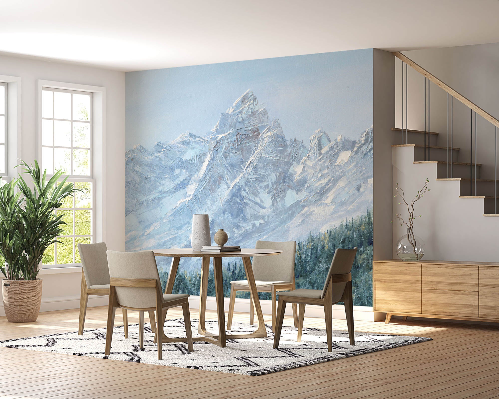 Bergen geschilderd - LW00144 Fotobehang